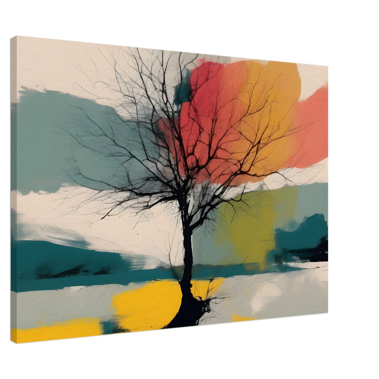 Ethereal Tree Canvas Print - Minimalist Abstract Wall Art