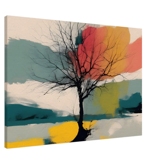 Ethereal Tree Canvas Print - Minimalist Abstract Wall Art