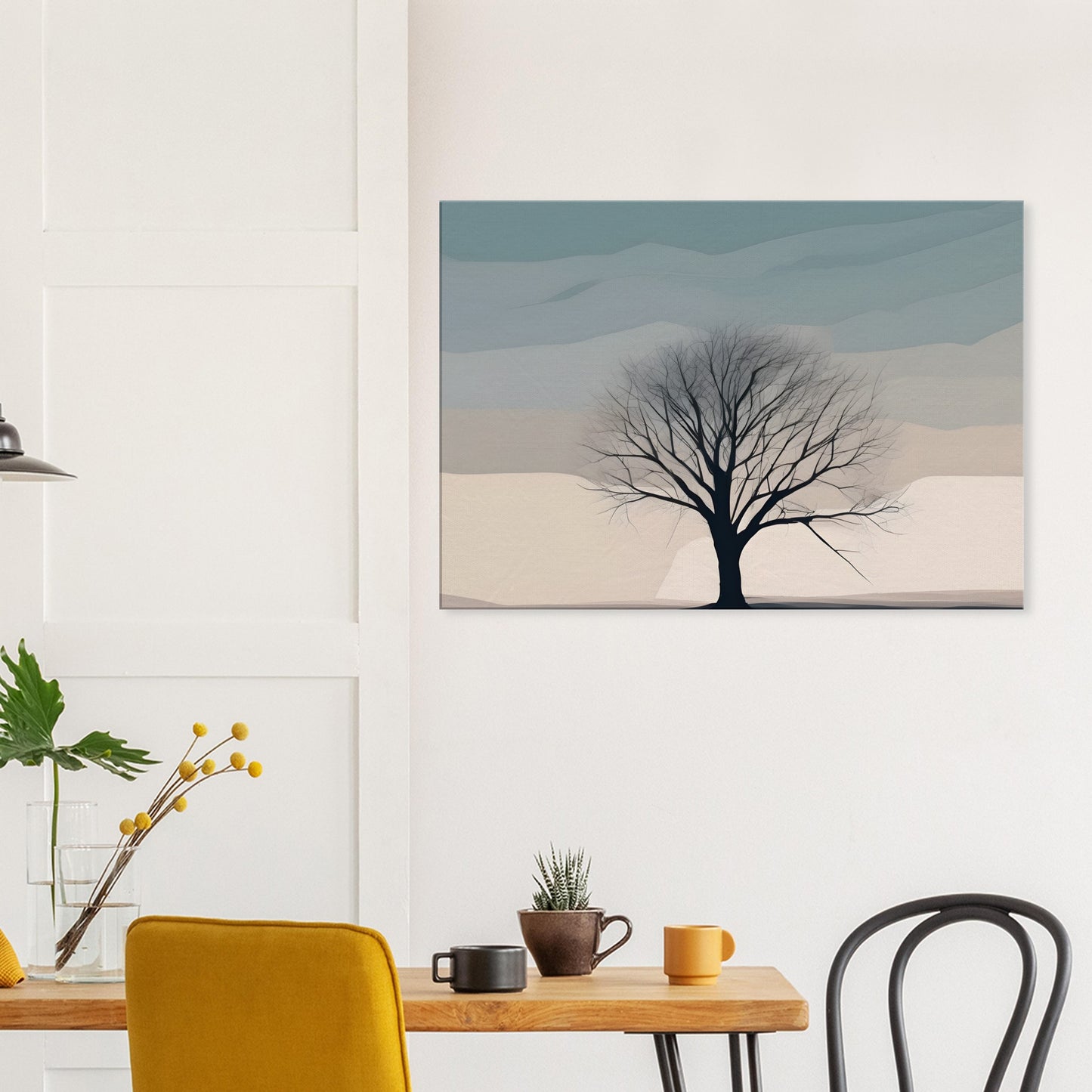 Solitude - Tranquil Tree Abstract Canvas Print