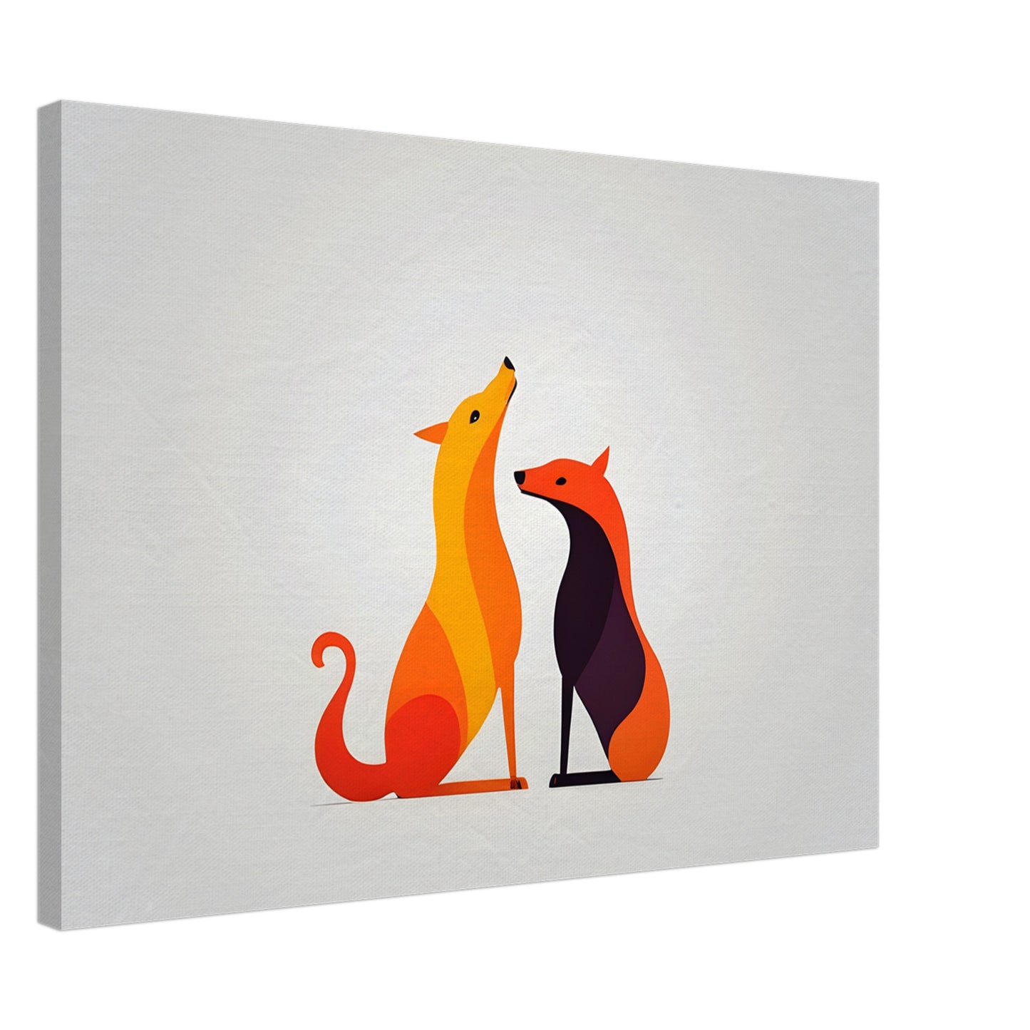 Harmony - Minimalist Abstract Canine Canvas Art