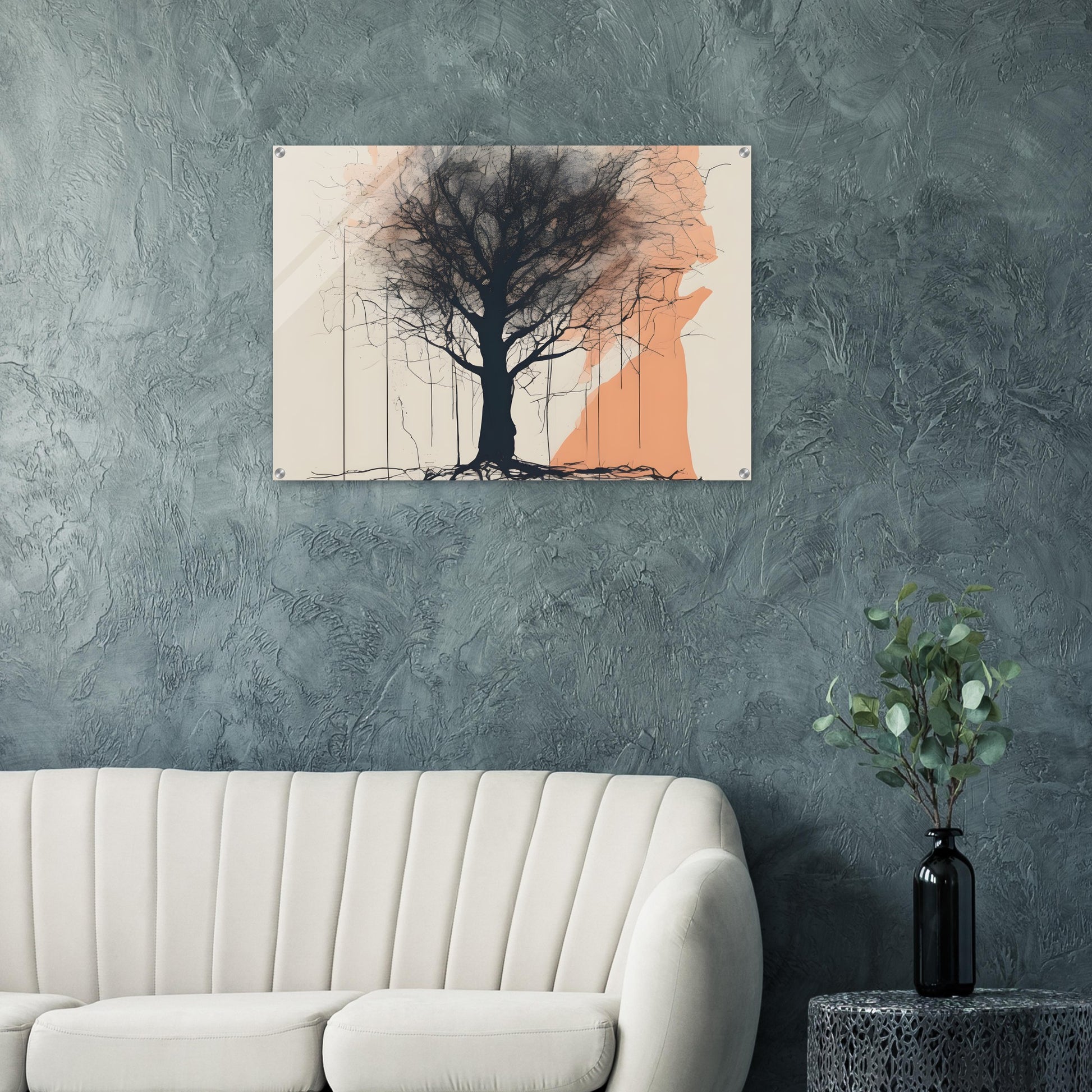 Ethereal Tree Minimalist Abstract Acrylic Print