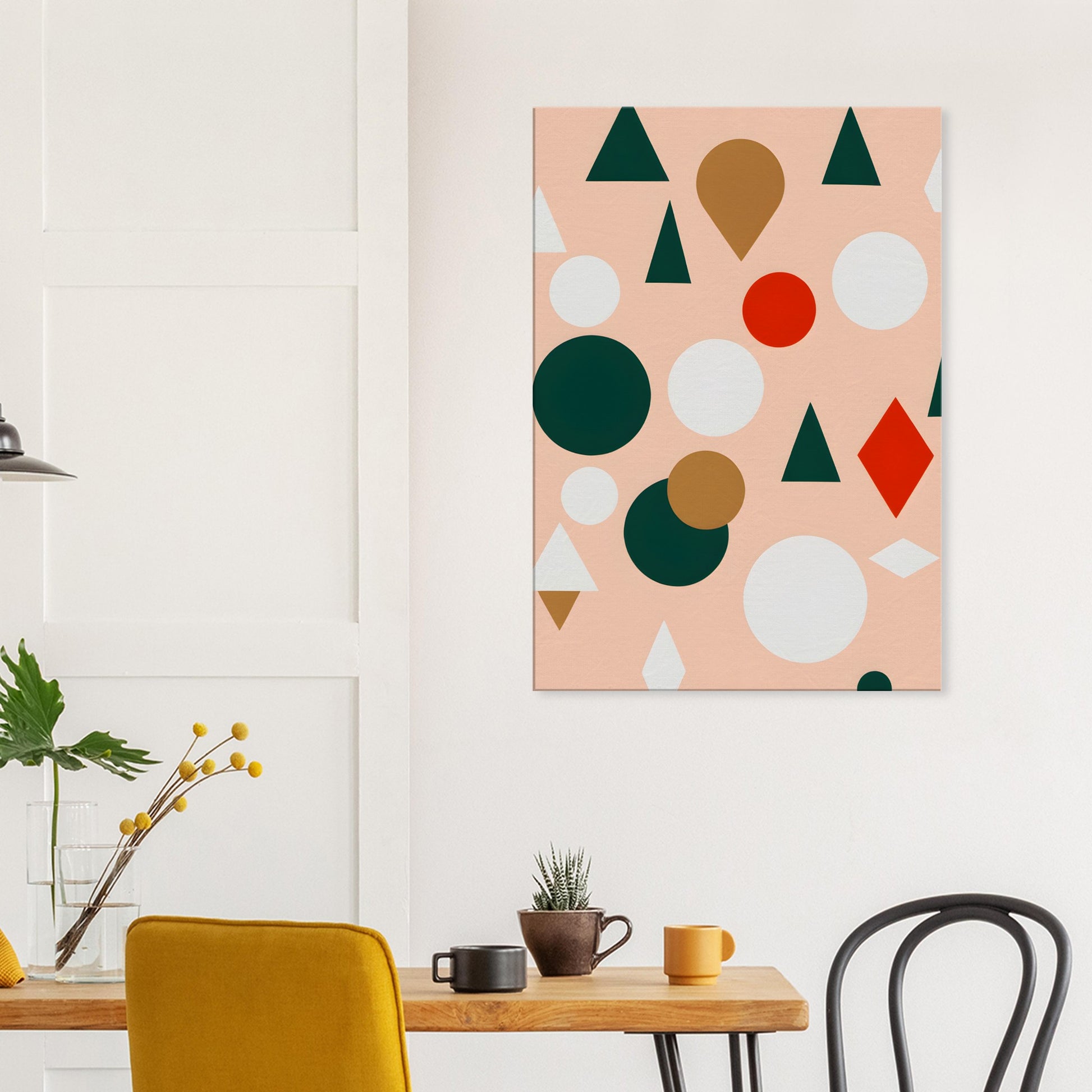 Festive Geometry - Minimalist Abstract Holiday Canvas Print