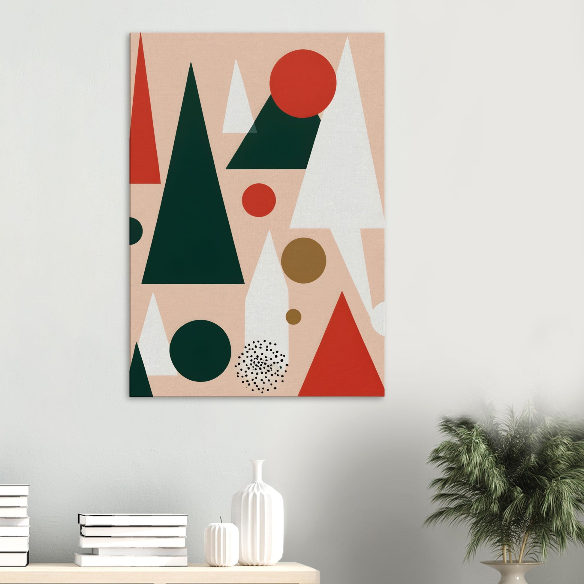 Playful Forest - Minimalist Abstract Christmas Art for Home