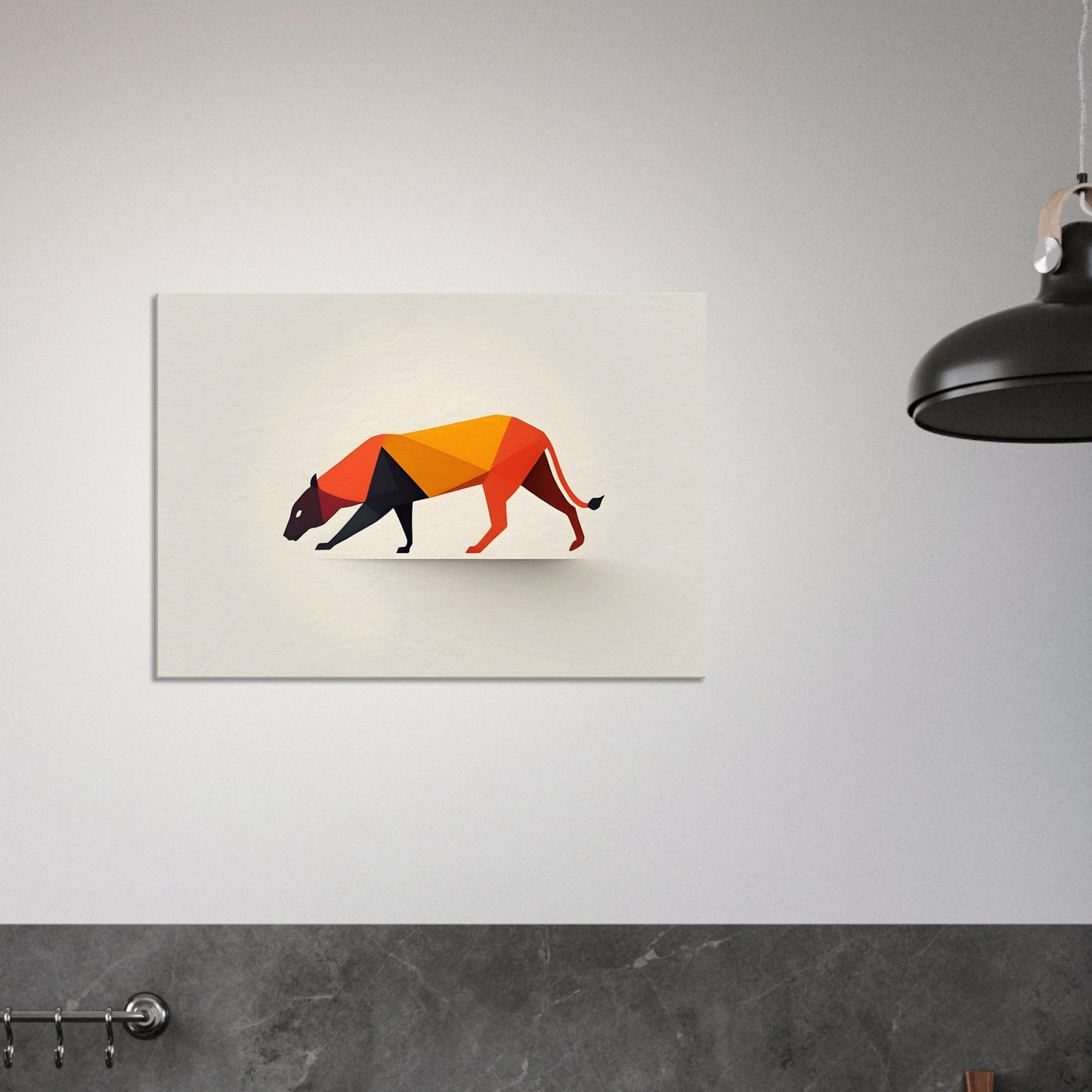 Geometric Elegance - Captivating Abstract Canine Art