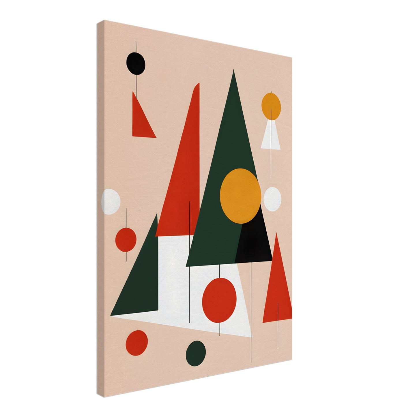 Festive Harmony - Minimalist Christmas Abstract Art Print