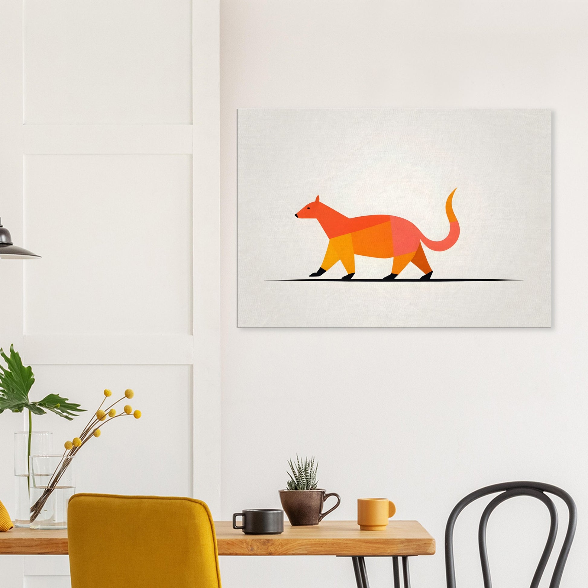 Feline Walk - Minimalist Abstract Wall Art Design