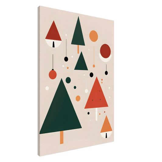 Whimsical Christmas Trees - Minimalist Abstract Wall Art