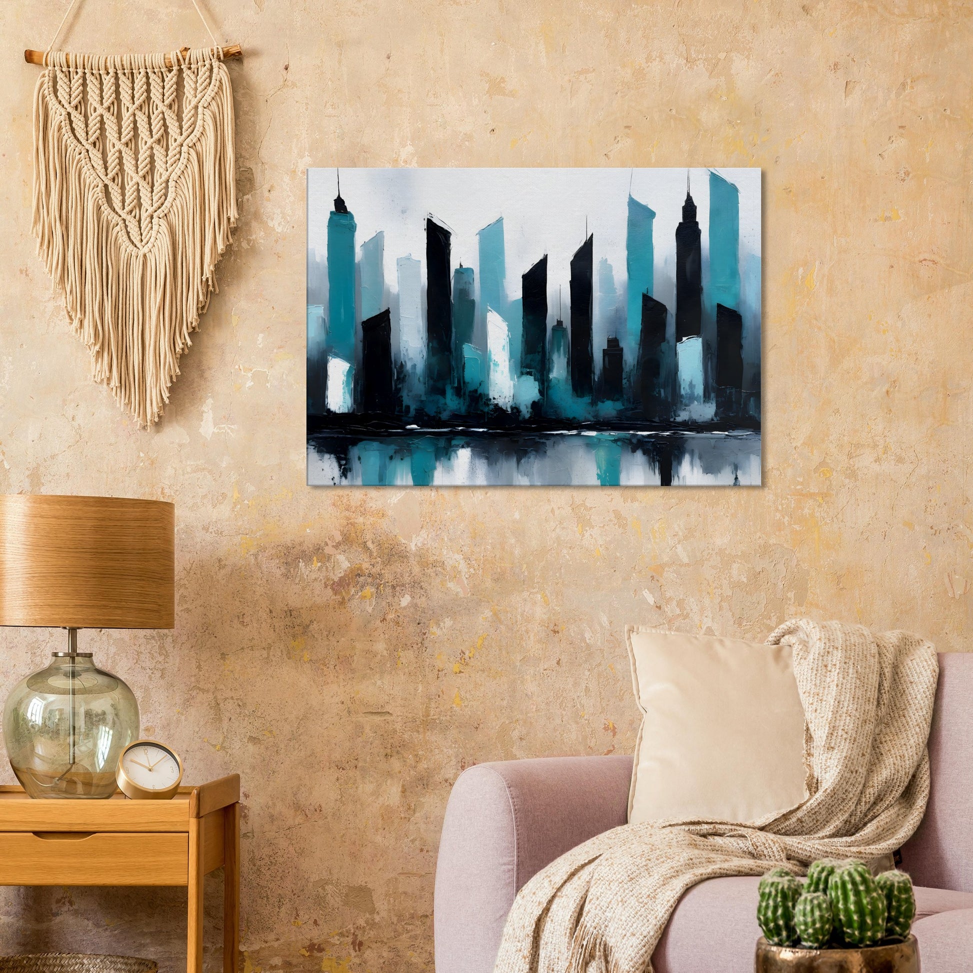 Dreamscape Urban Canvas - Abstract Skyline Art