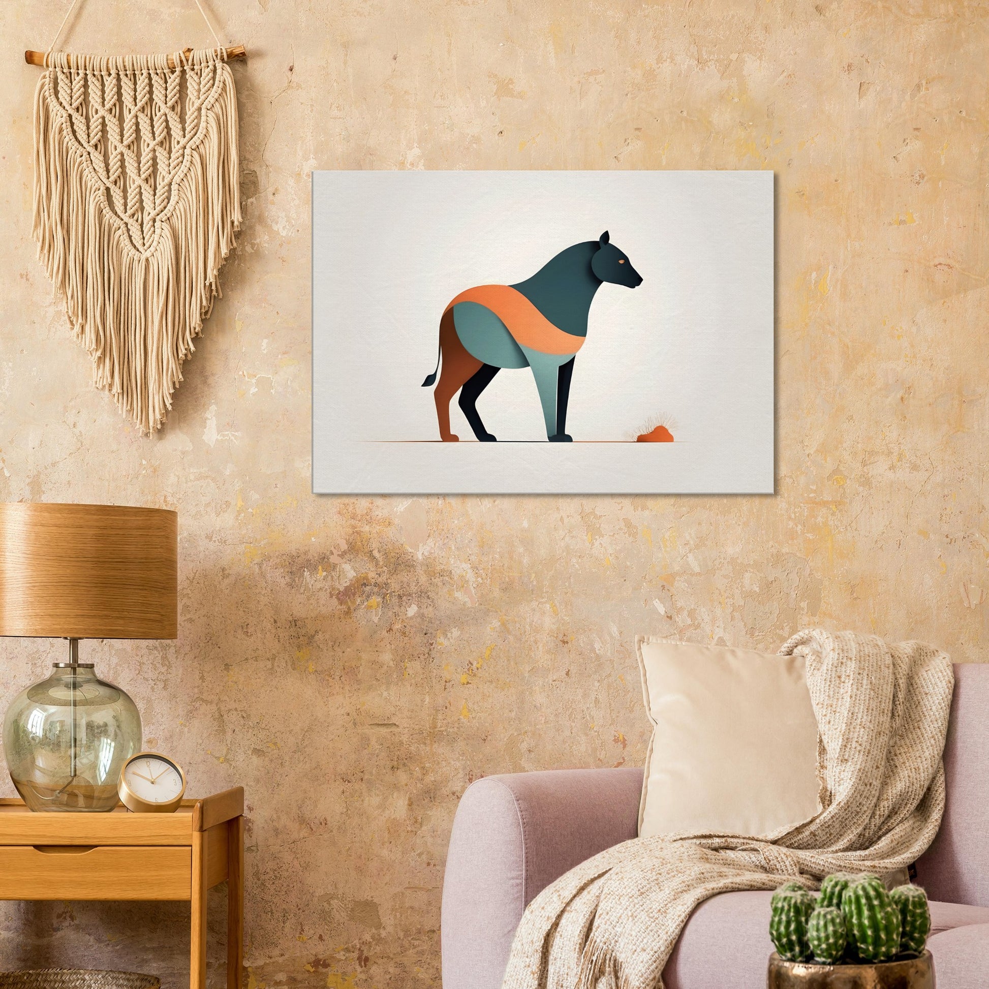 Harmony - Abstract Minimalist Bear Wall Art Print