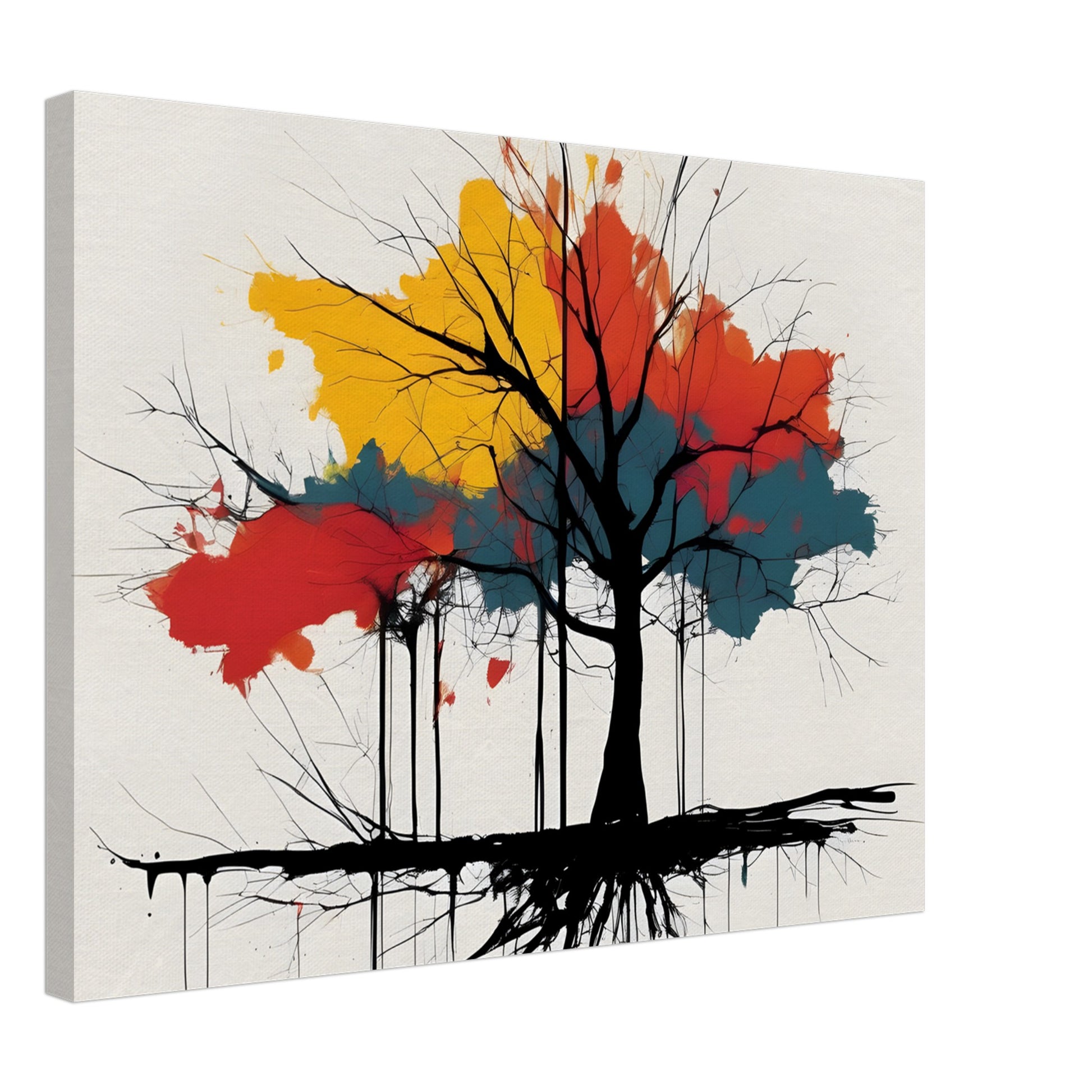 Rebirth Tree Canvas Print - Minimalist Abstract Art