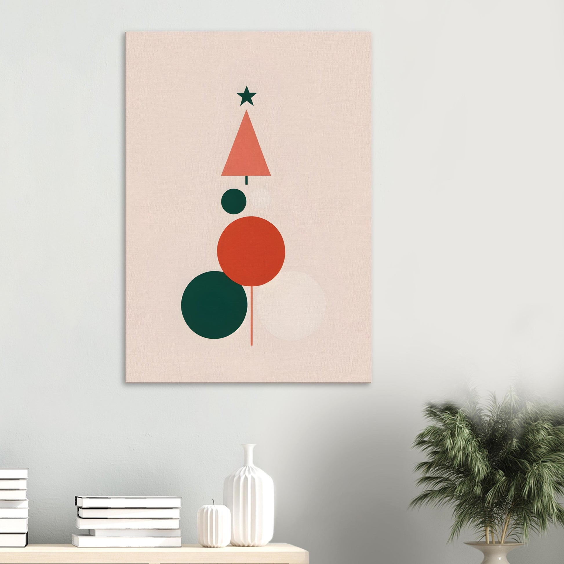 Harmony of Shapes - Minimalist Christmas Art for Modern Decor