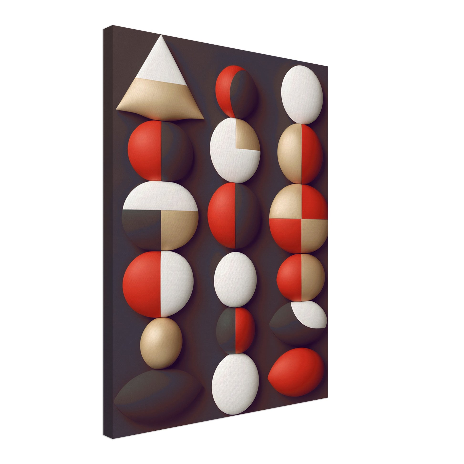 Geometric Harmony - Minimalist Abstract Christmas Art Canvas Print