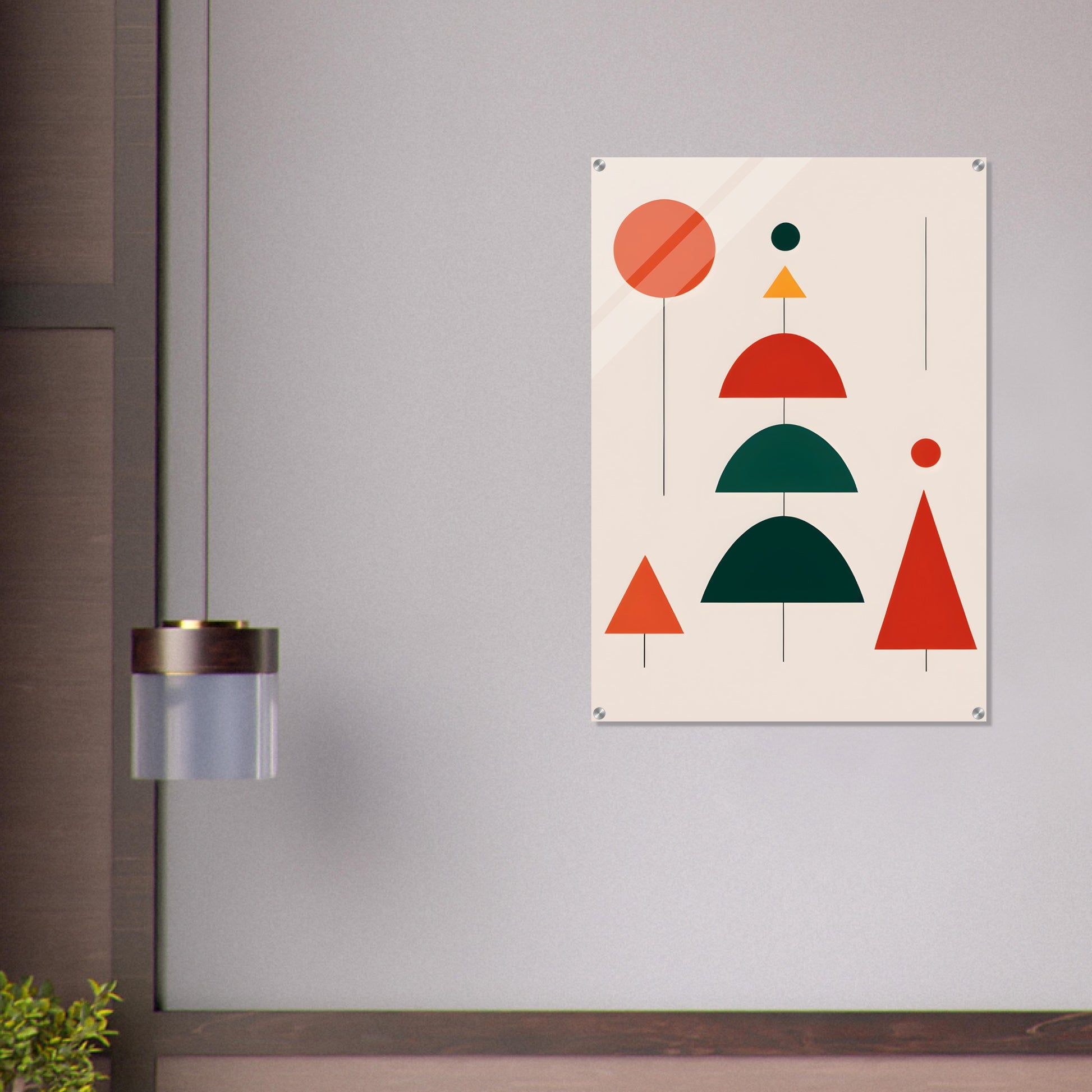 Harmony - Minimalist Abstract Christmas Art Prints for Modern Decor