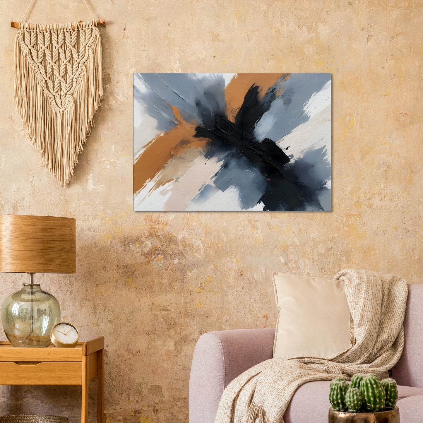 Elegant Chaos: Abstract Minimalist Canvas Art