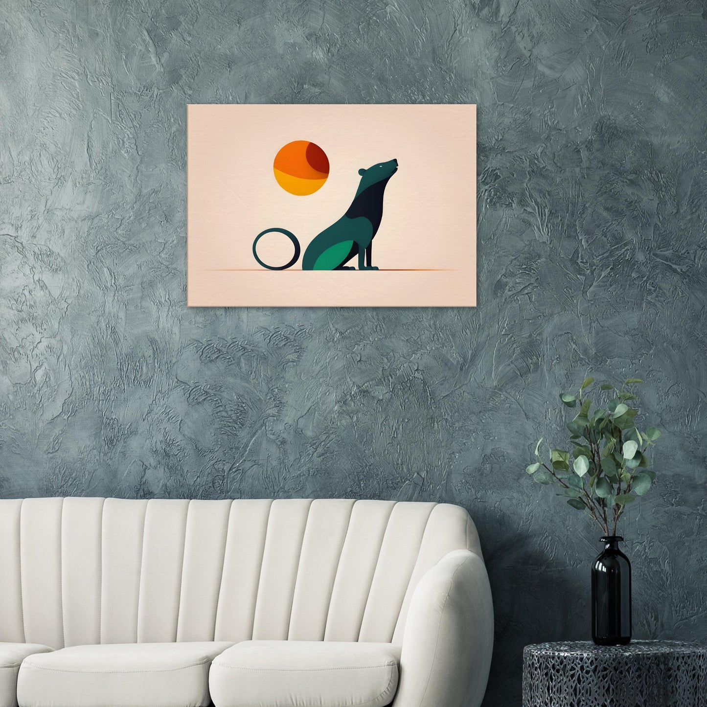 Whimsical Canine - Minimalist Abstract Wall Art for Home