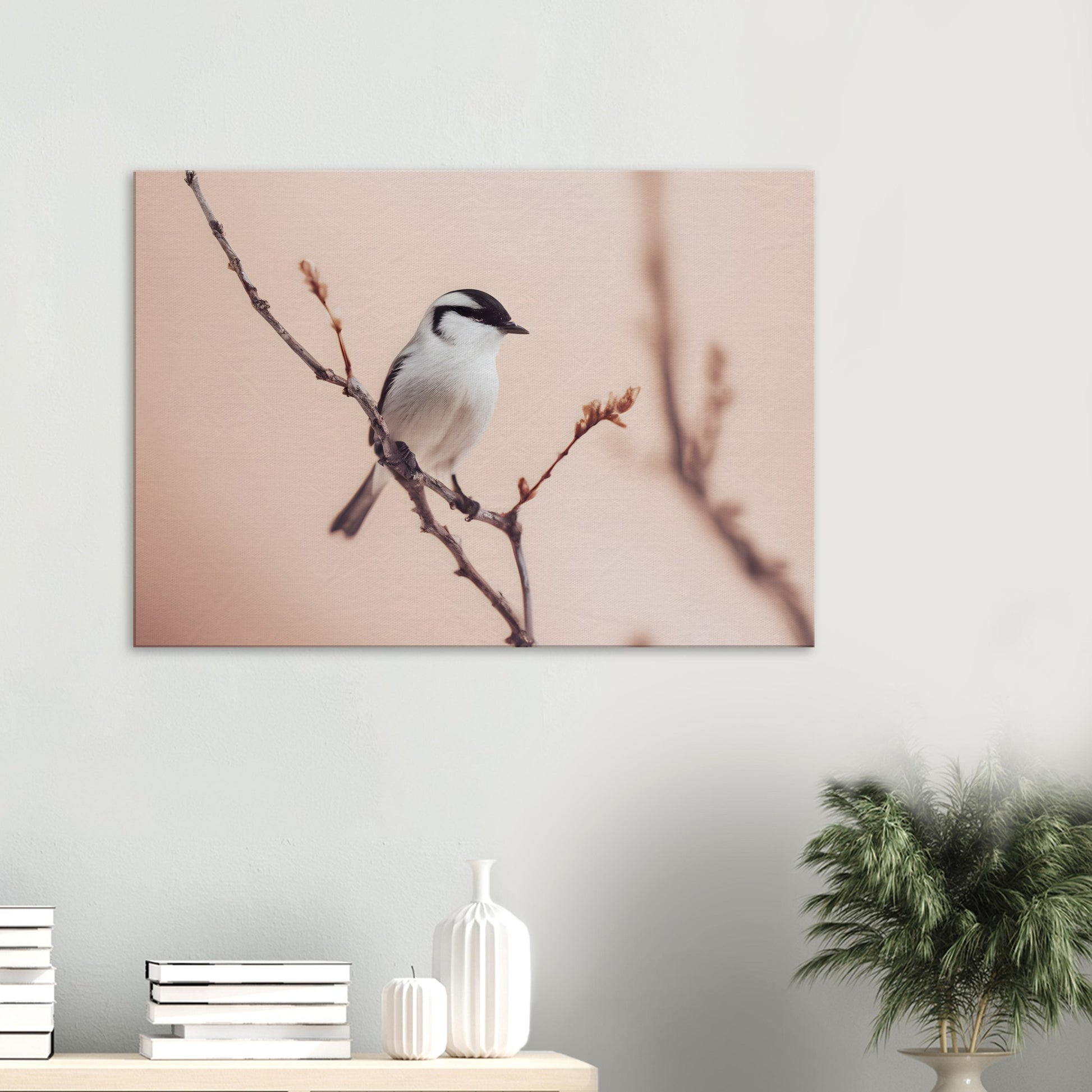 Whispers of Serenity: Captivating Bird Canvas Horizontal Artwork