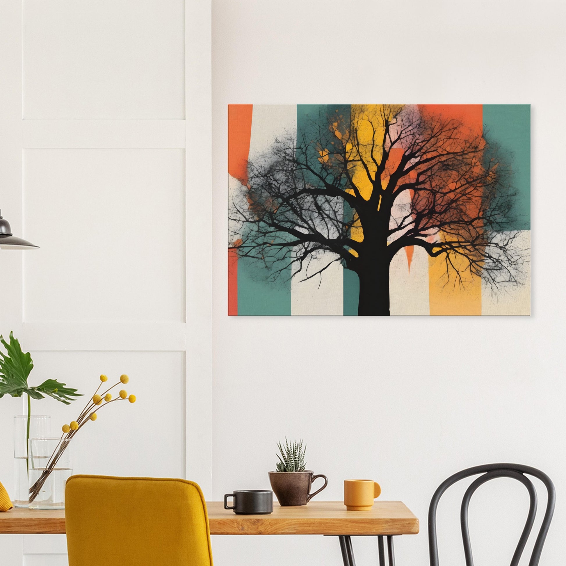 Timeless Connection - Minimalist Tree Canvas Art