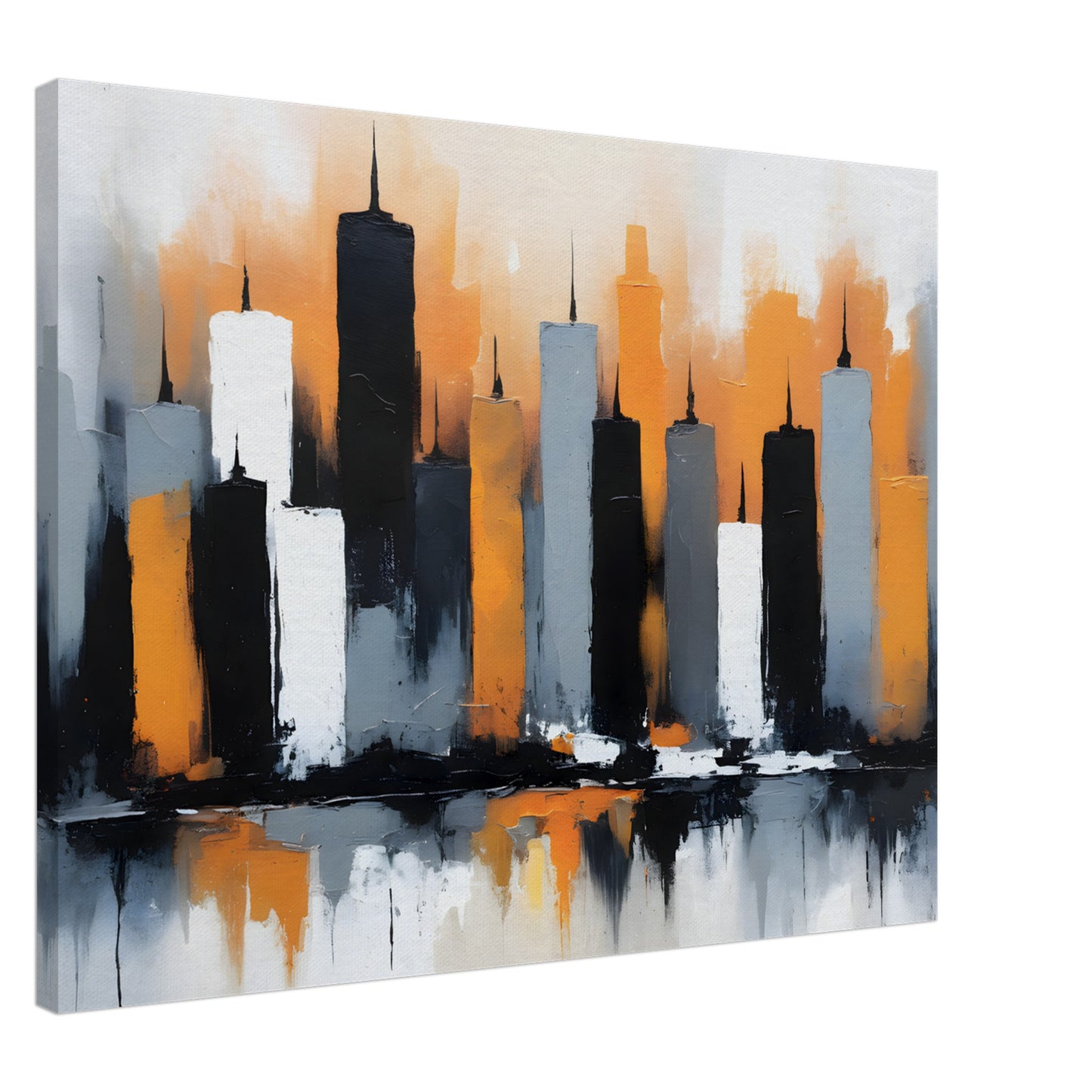 Dreamy Cityscape Hues: Minimalist Canvas Print