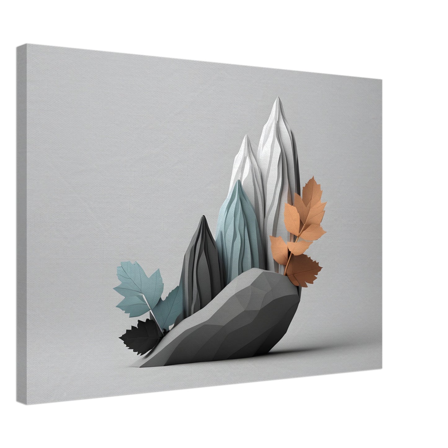 Minimalist Abstract Mountain Landscape Canvas Print Art