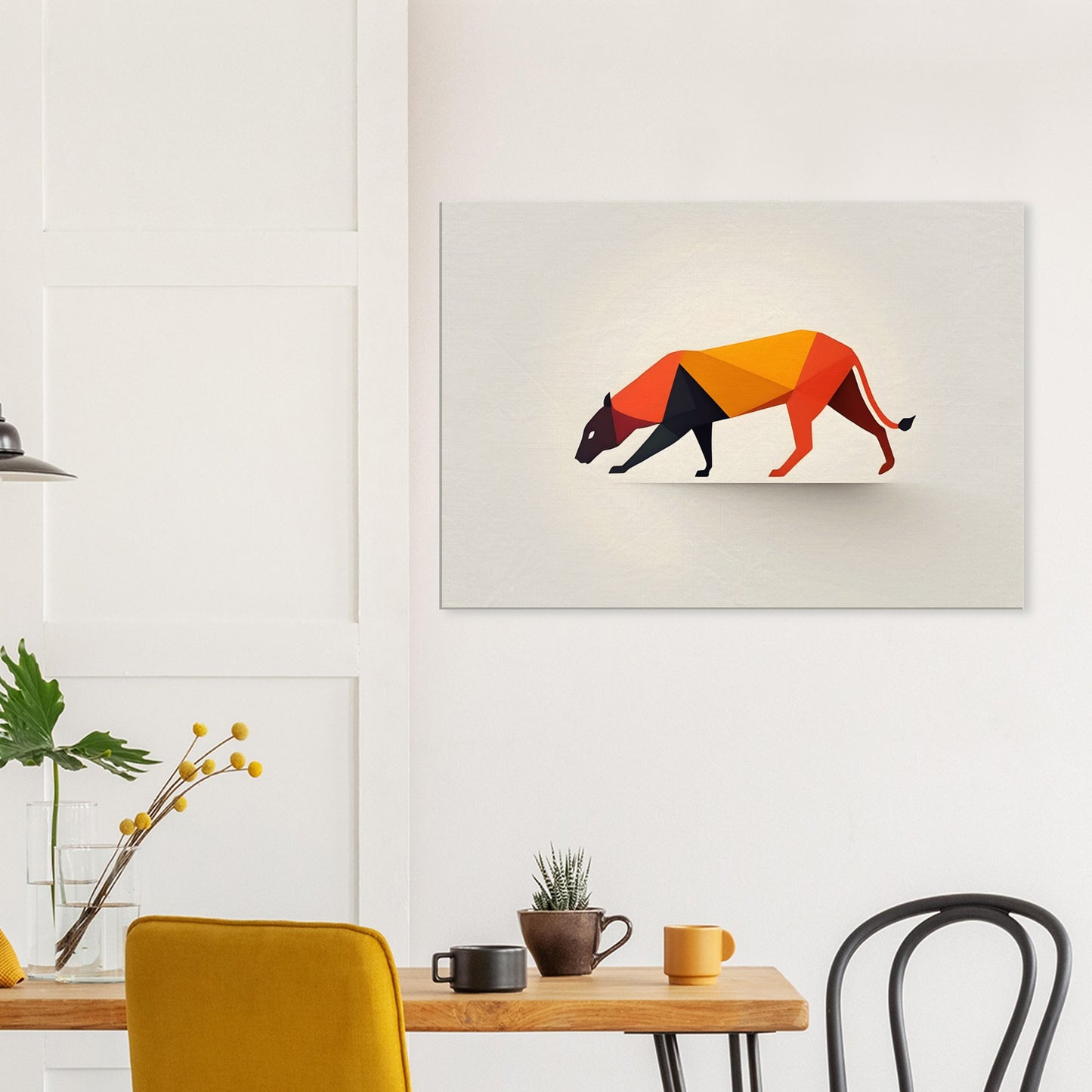 Geometric Elegance - Captivating Abstract Canine Art