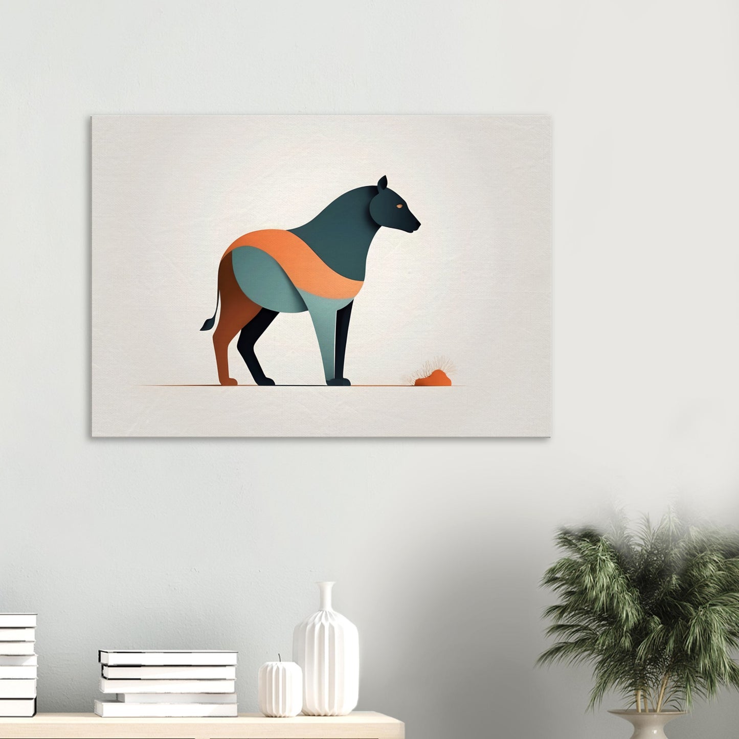 Harmony - Abstract Minimalist Bear Wall Art Print