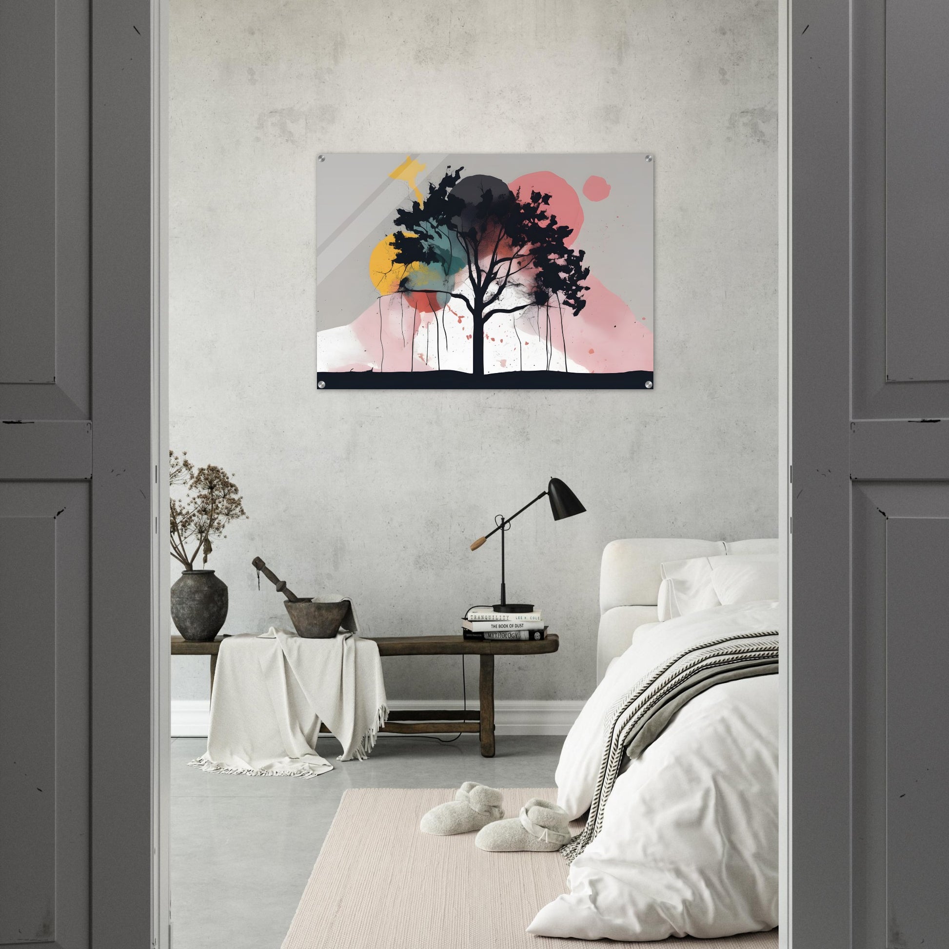 Silhouette Tree Abstract Art | Minimalist Decor for Home