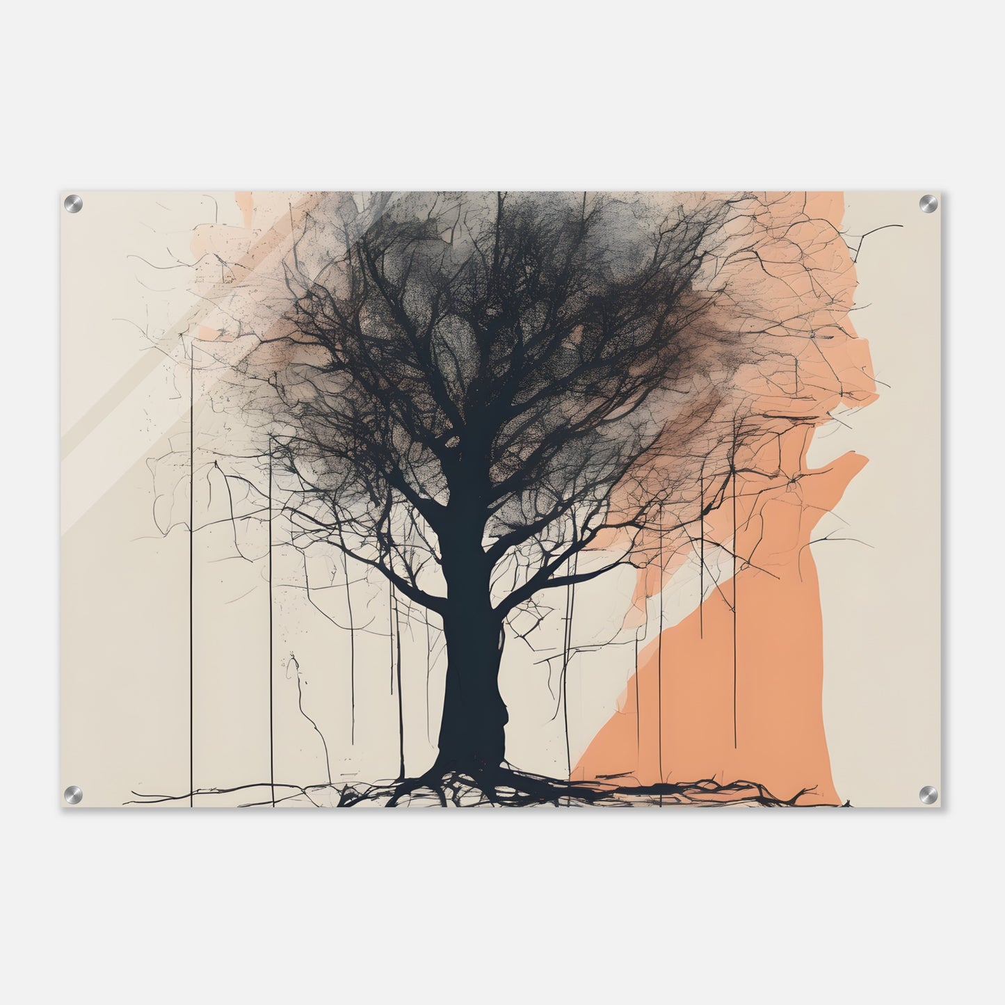 Ethereal Tree Minimalist Abstract Acrylic Print