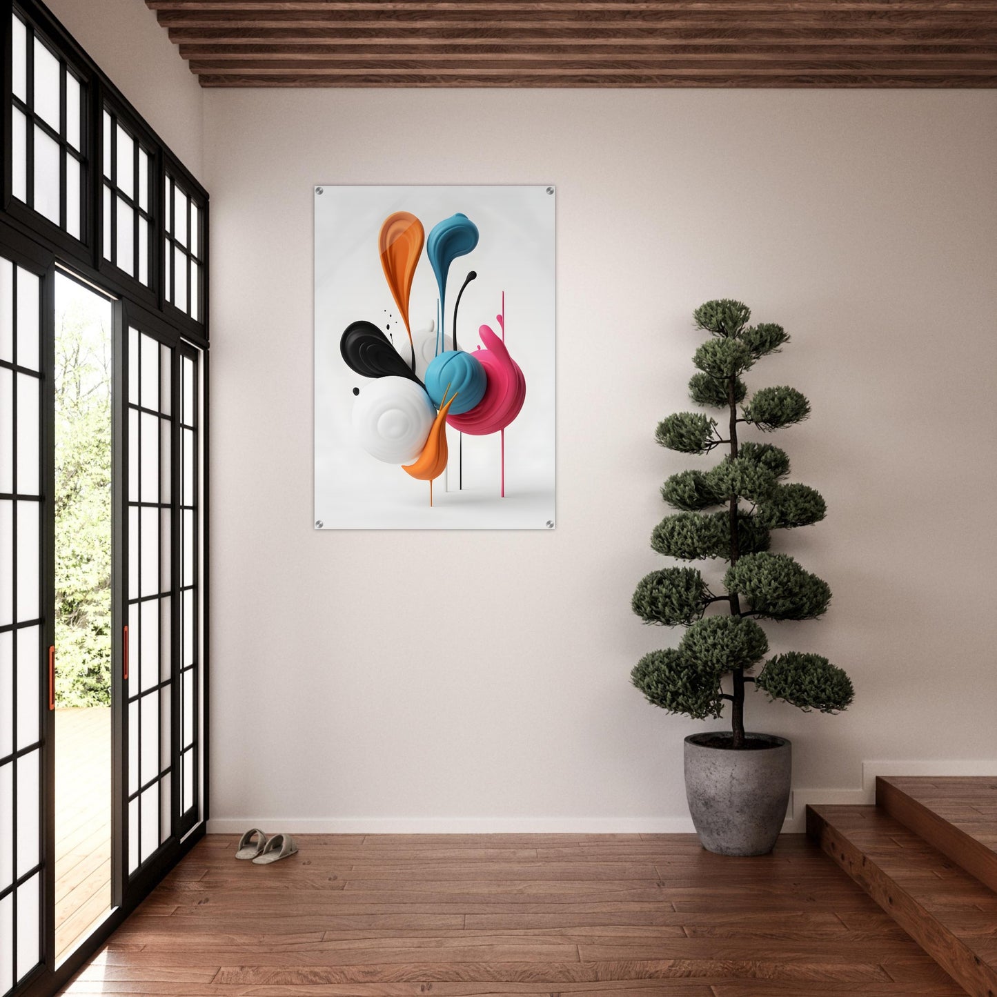 Dynamic Minimalist Acrylic Print Abstract Wall Art