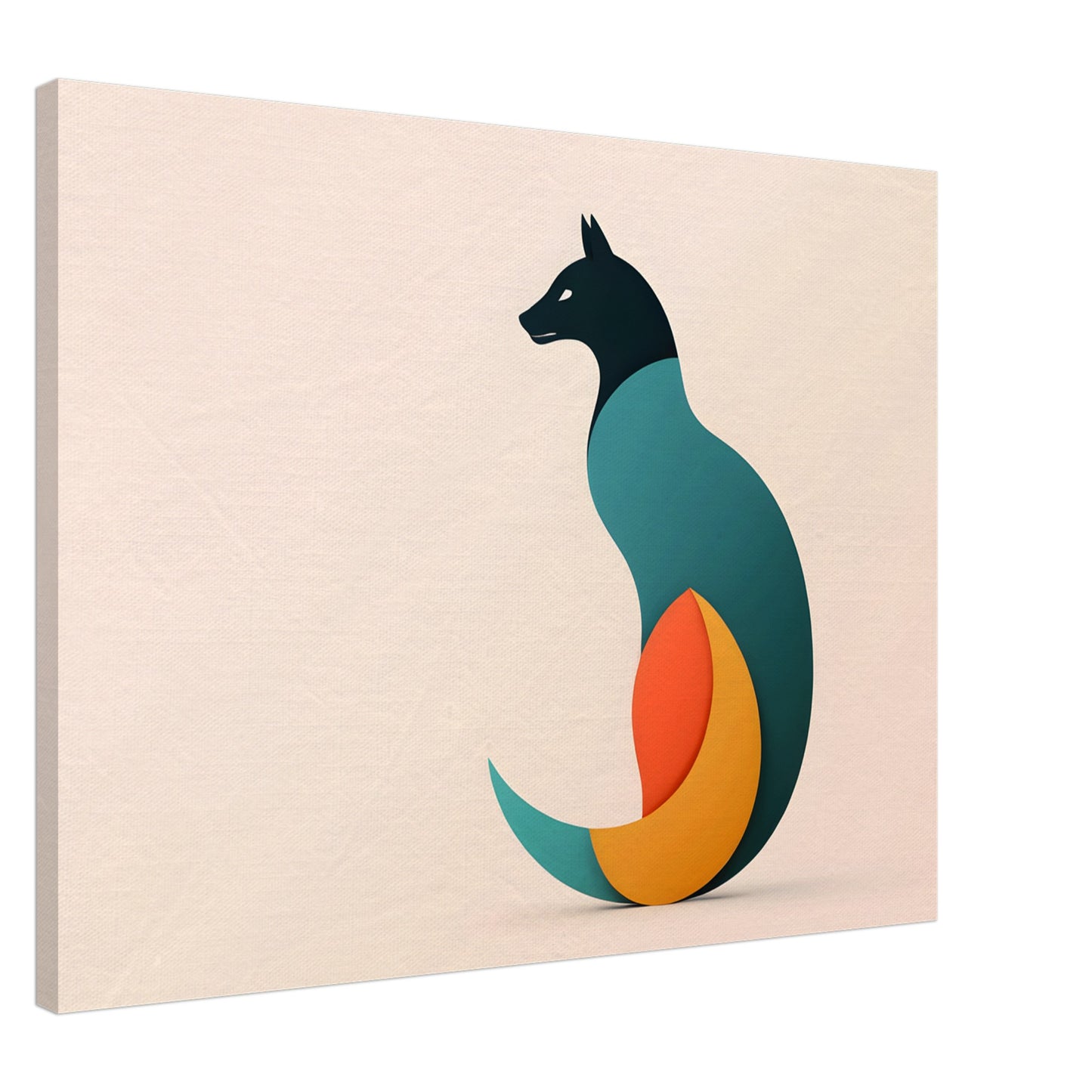 Harmony - Minimalist Abstract Dog Art Canvas Print