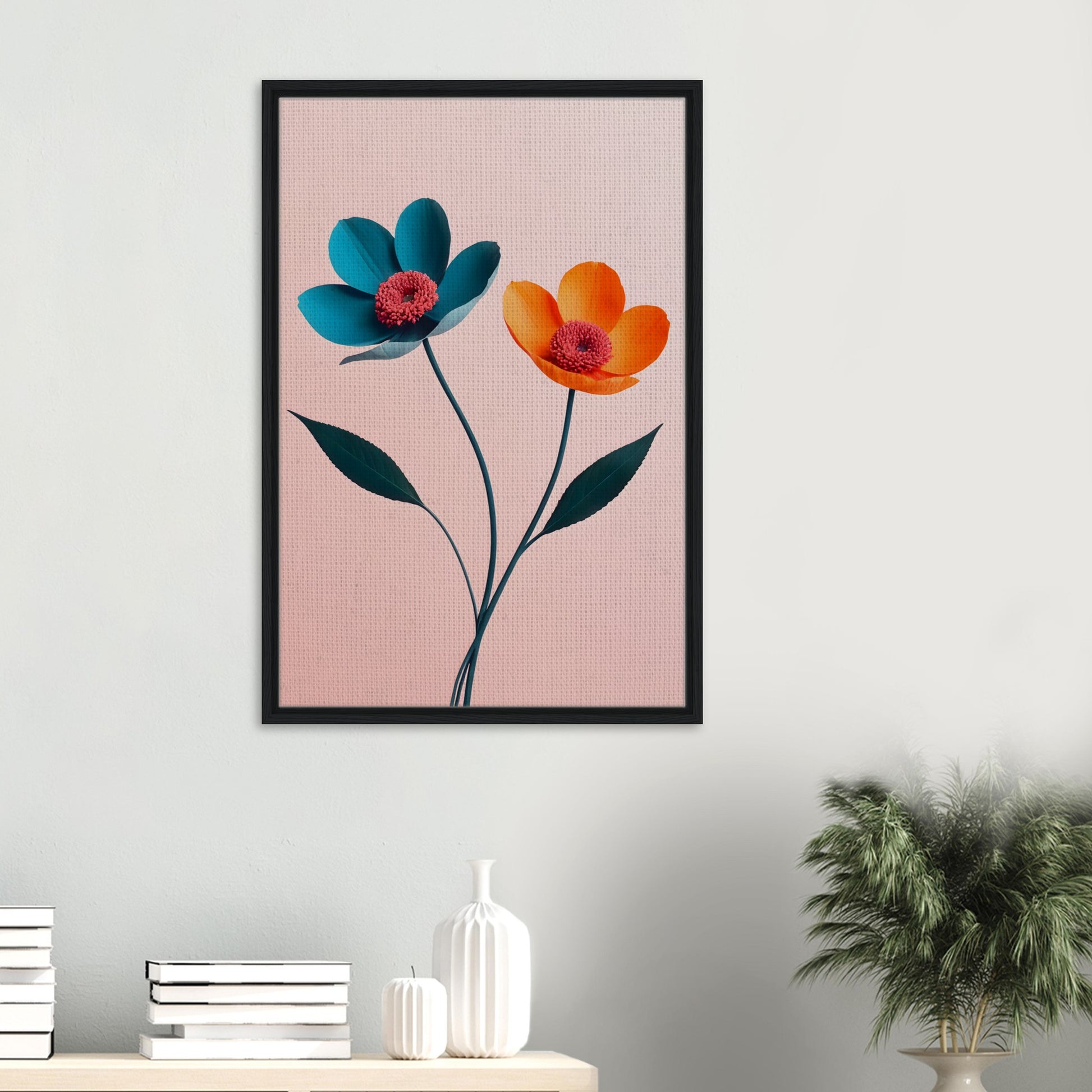 Harmony in Bloom | Stunning Vertical Floral Canvas Art