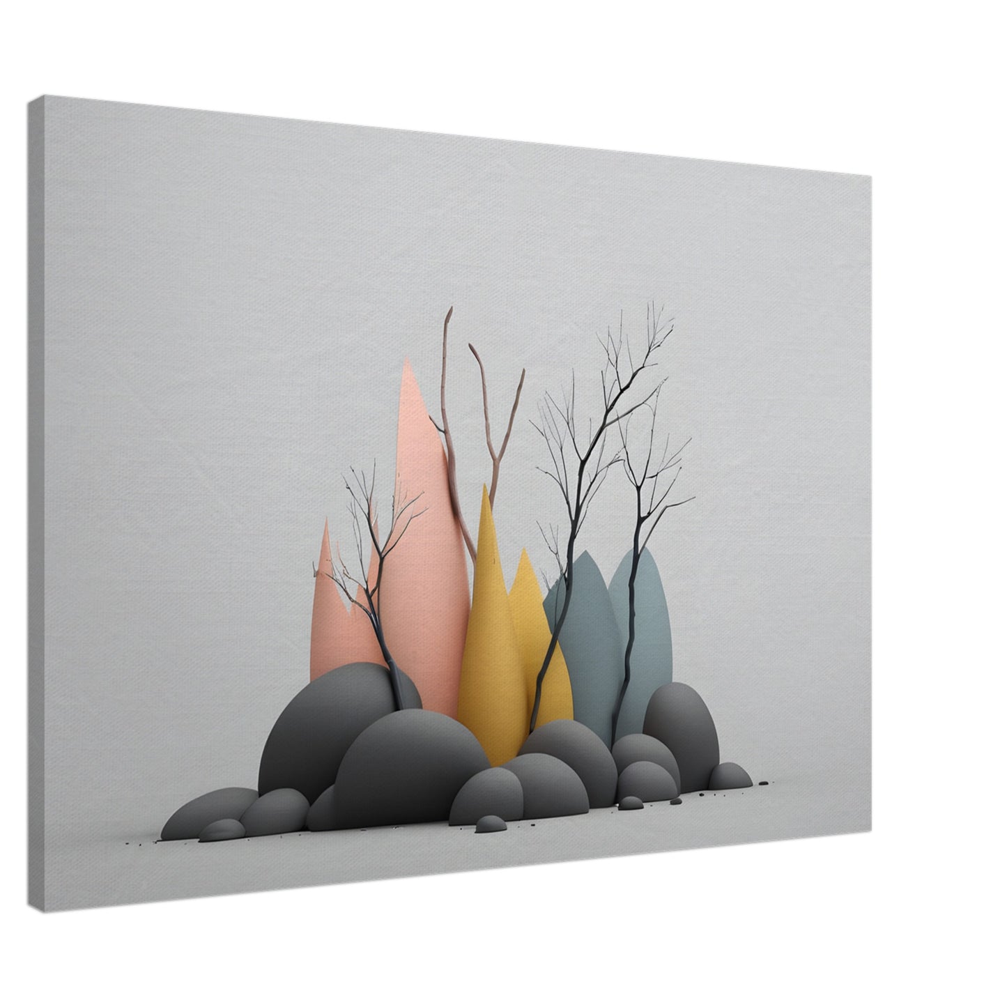 Minimalist Abstract Canvas Print - Serene Nature Scene