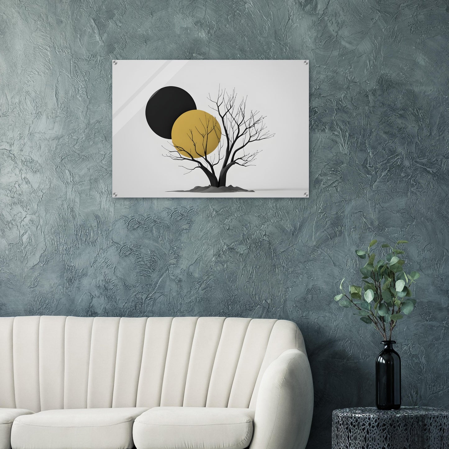 Minimalist Abstract Tree Wall Art Acrylic Print - Modern Home Decor