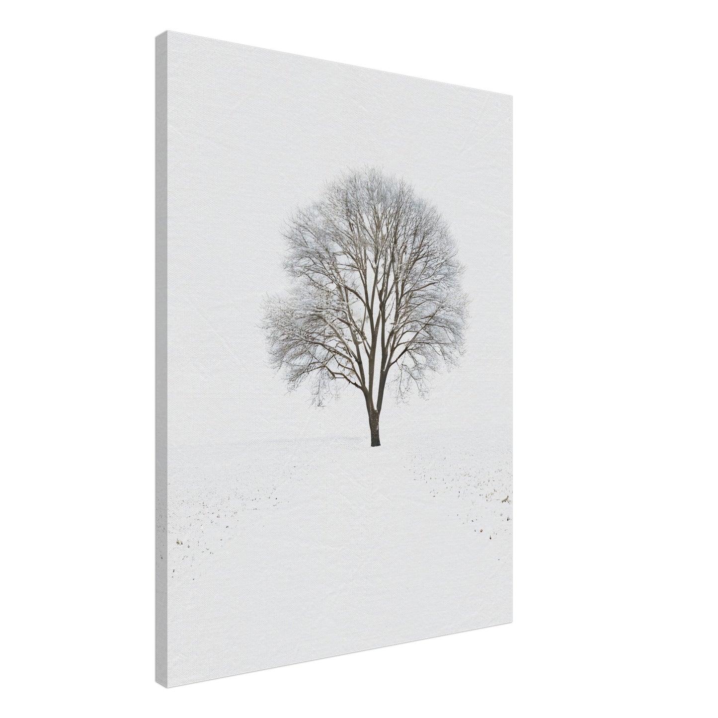 Minimalist Abstract Wall Art of a Winter Tree Landscape