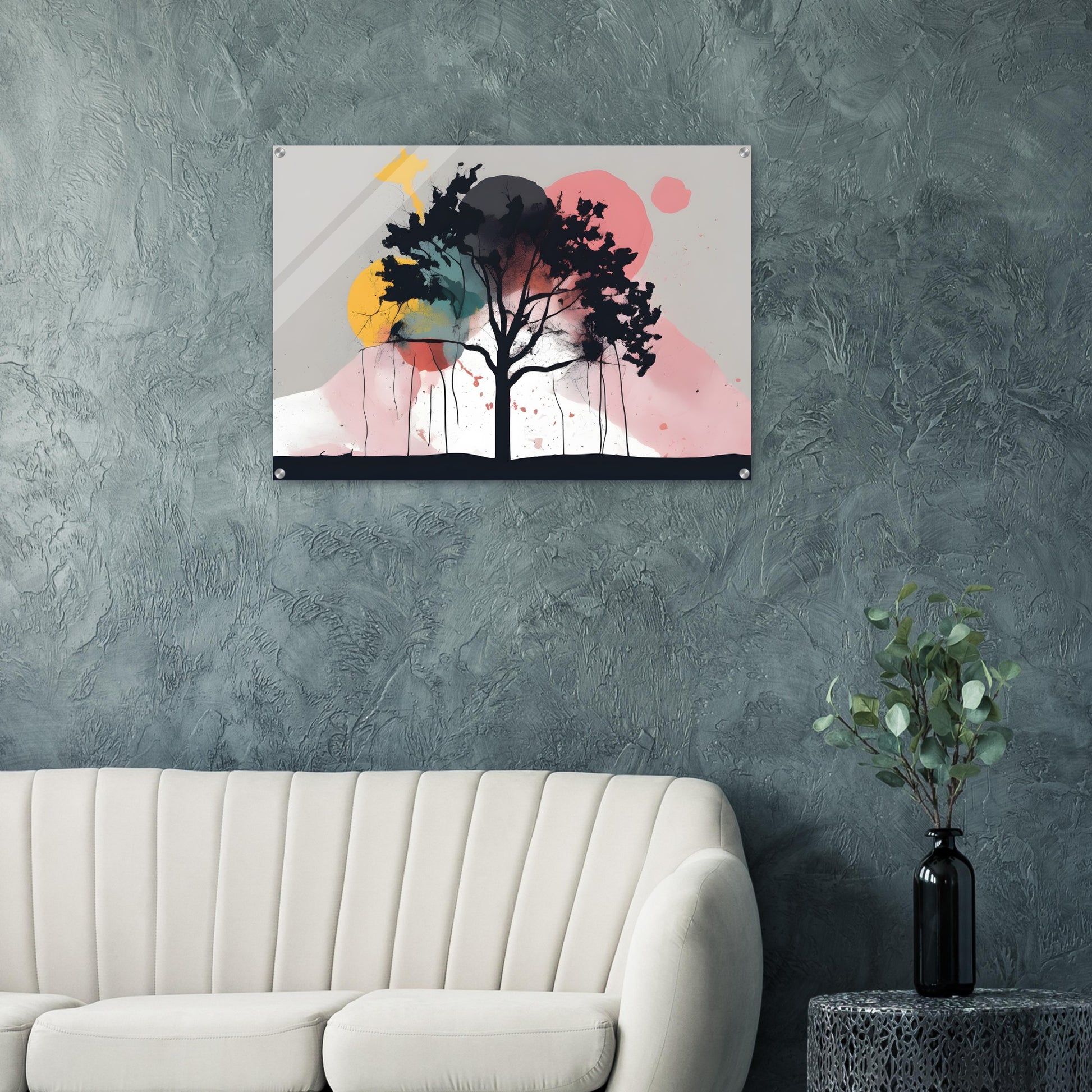 Silhouette Tree Abstract Art | Minimalist Decor for Home