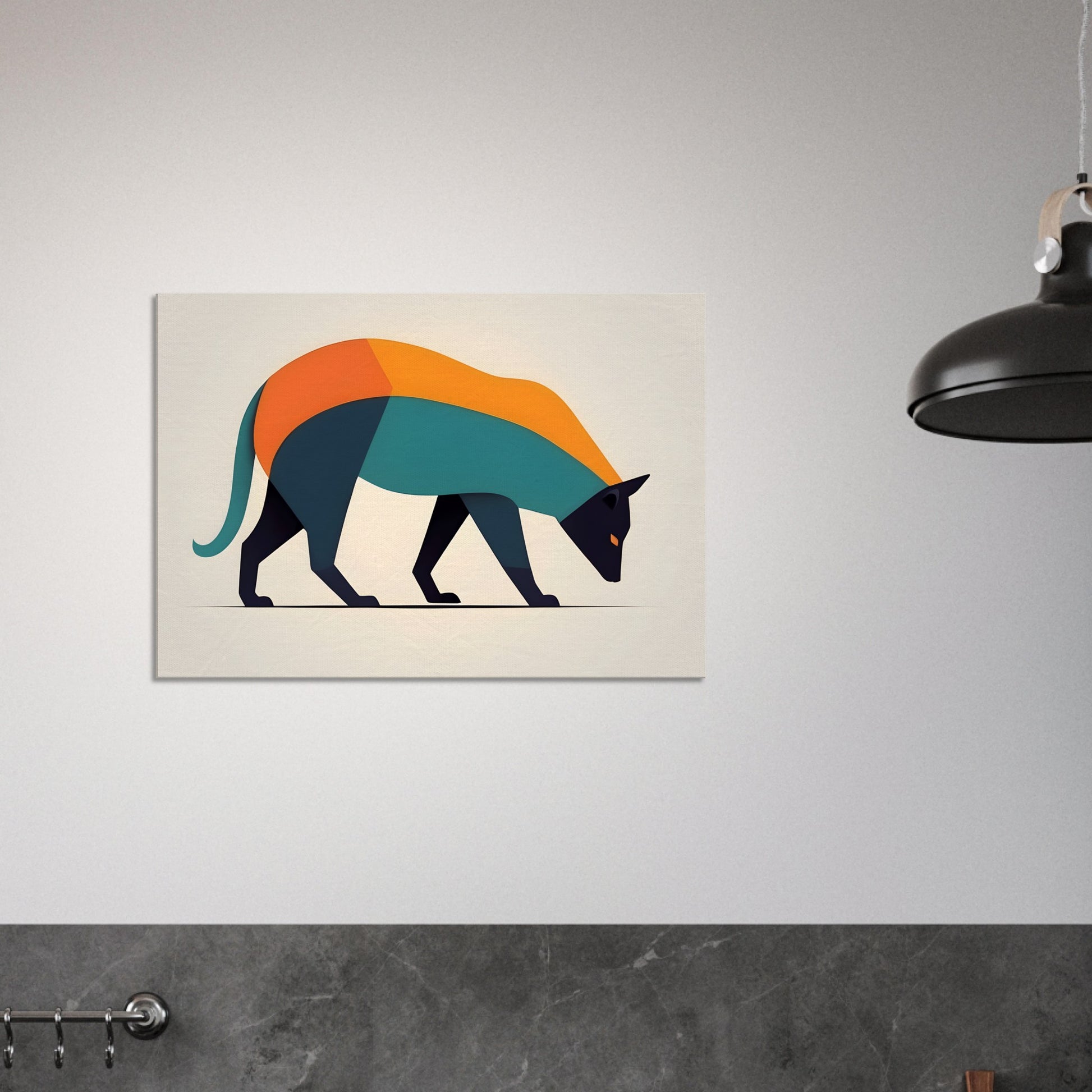 Harmonious Fusion - Minimalist Abstract Animal Wall Art