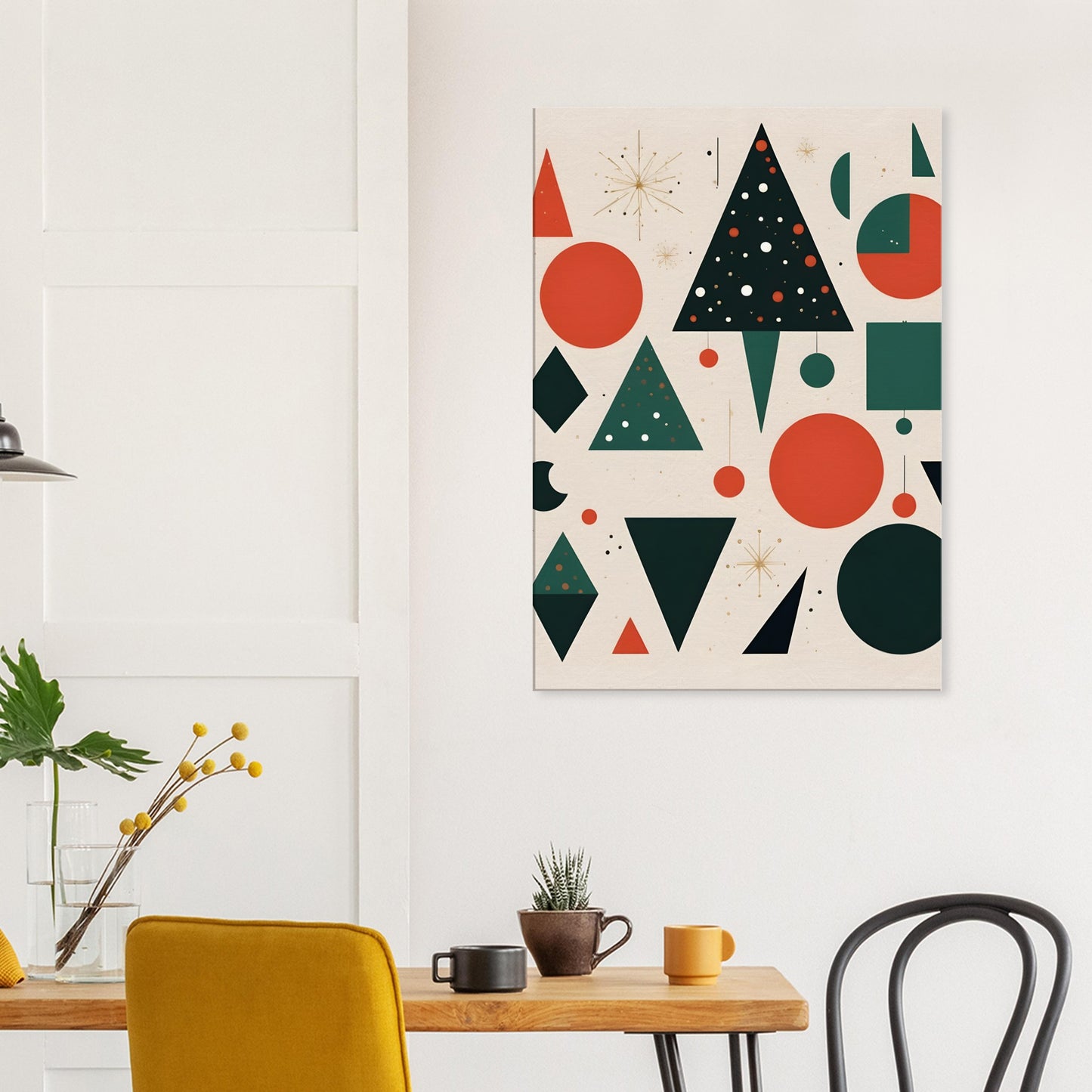 Festive Shapes - Modern Minimalist Christmas Wall Art