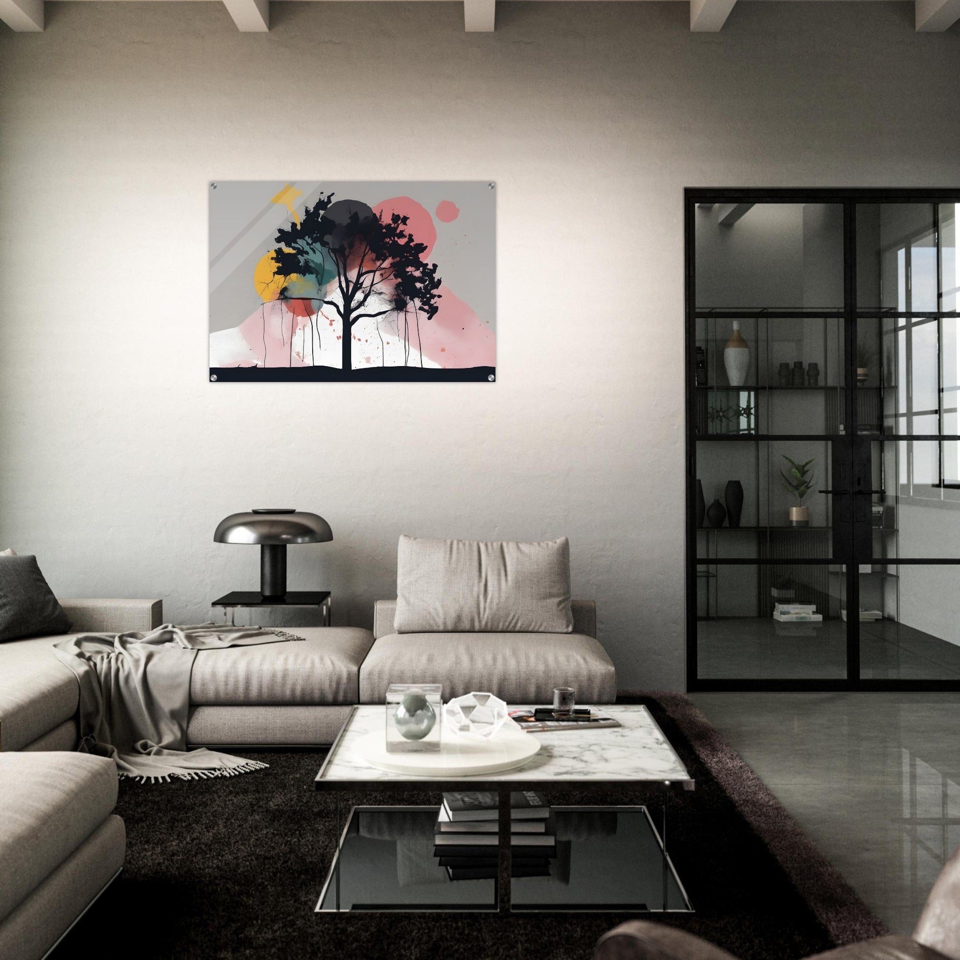 Silhouette Tree Abstract Art | Minimalist Decor for Home