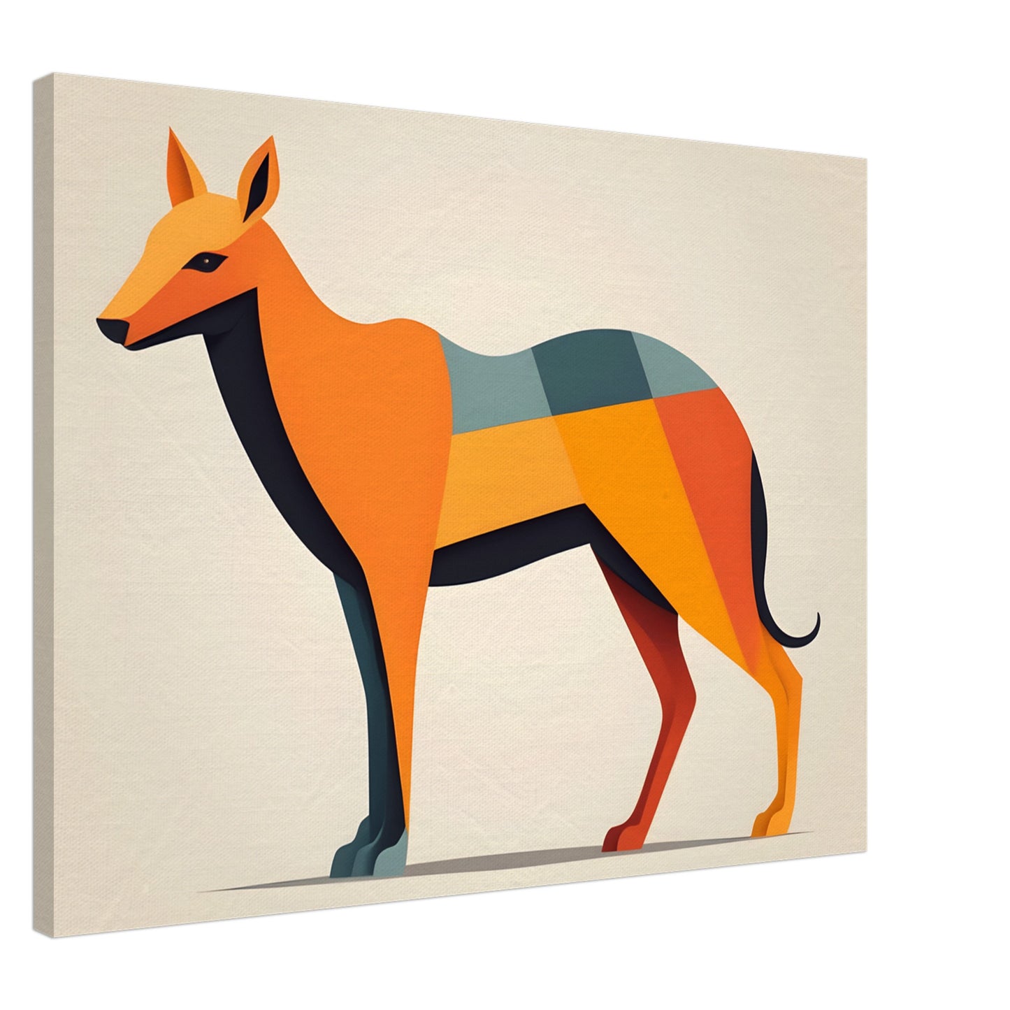 Abstract Canine Beauty - Colorful Geometric Wall Art