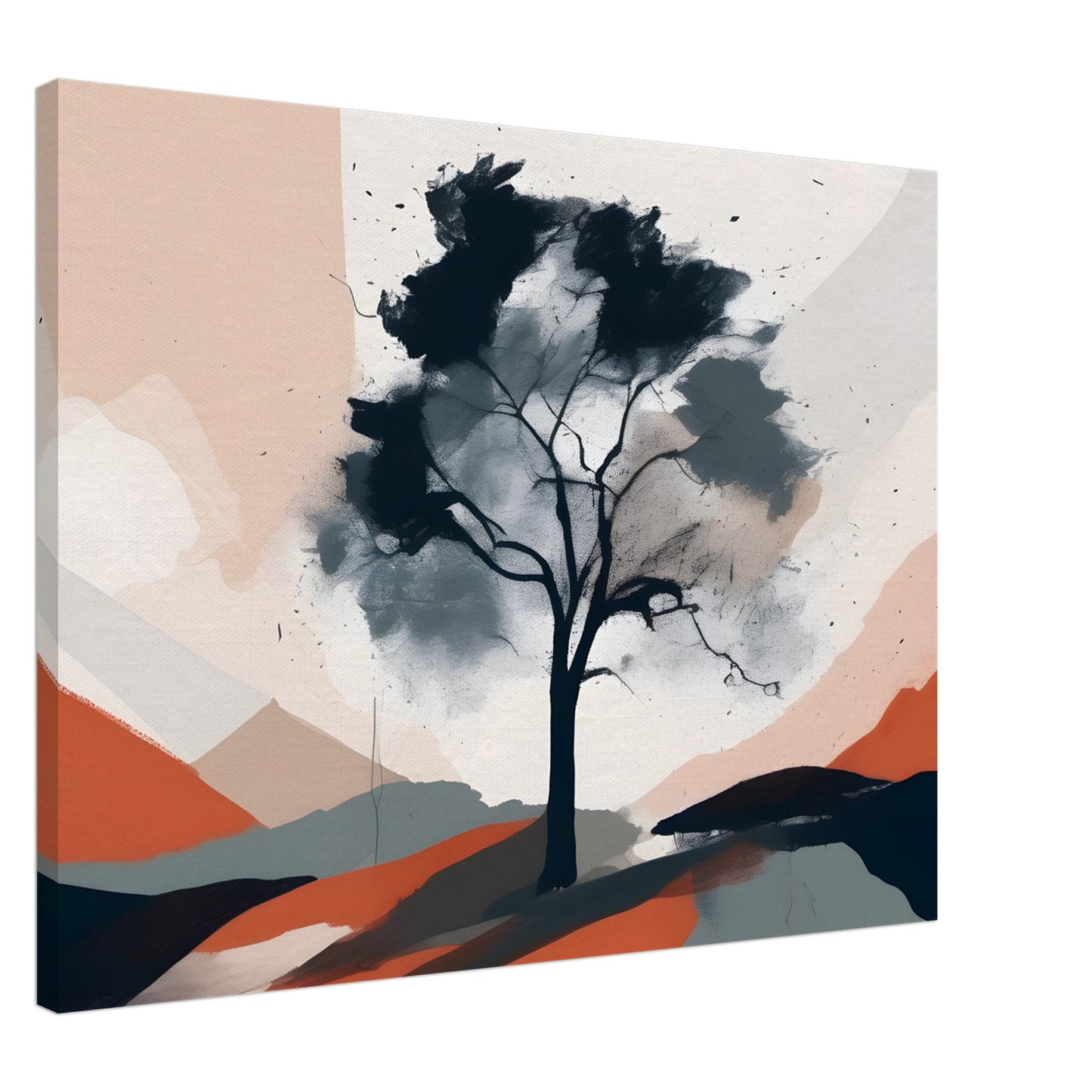 Silhouette Serenity - Minimalist Abstract Tree Art Print