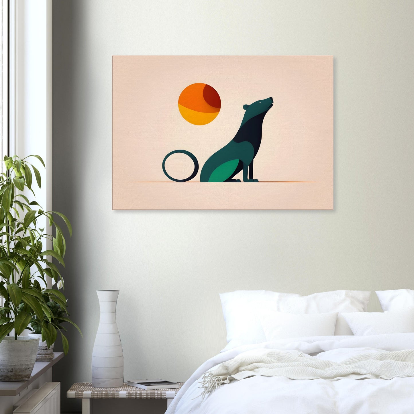 Whimsical Canine - Minimalist Abstract Wall Art for Home