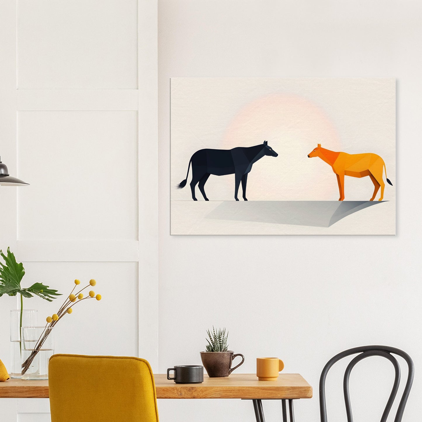 Contrast - Minimalist Canvas Print of Animals