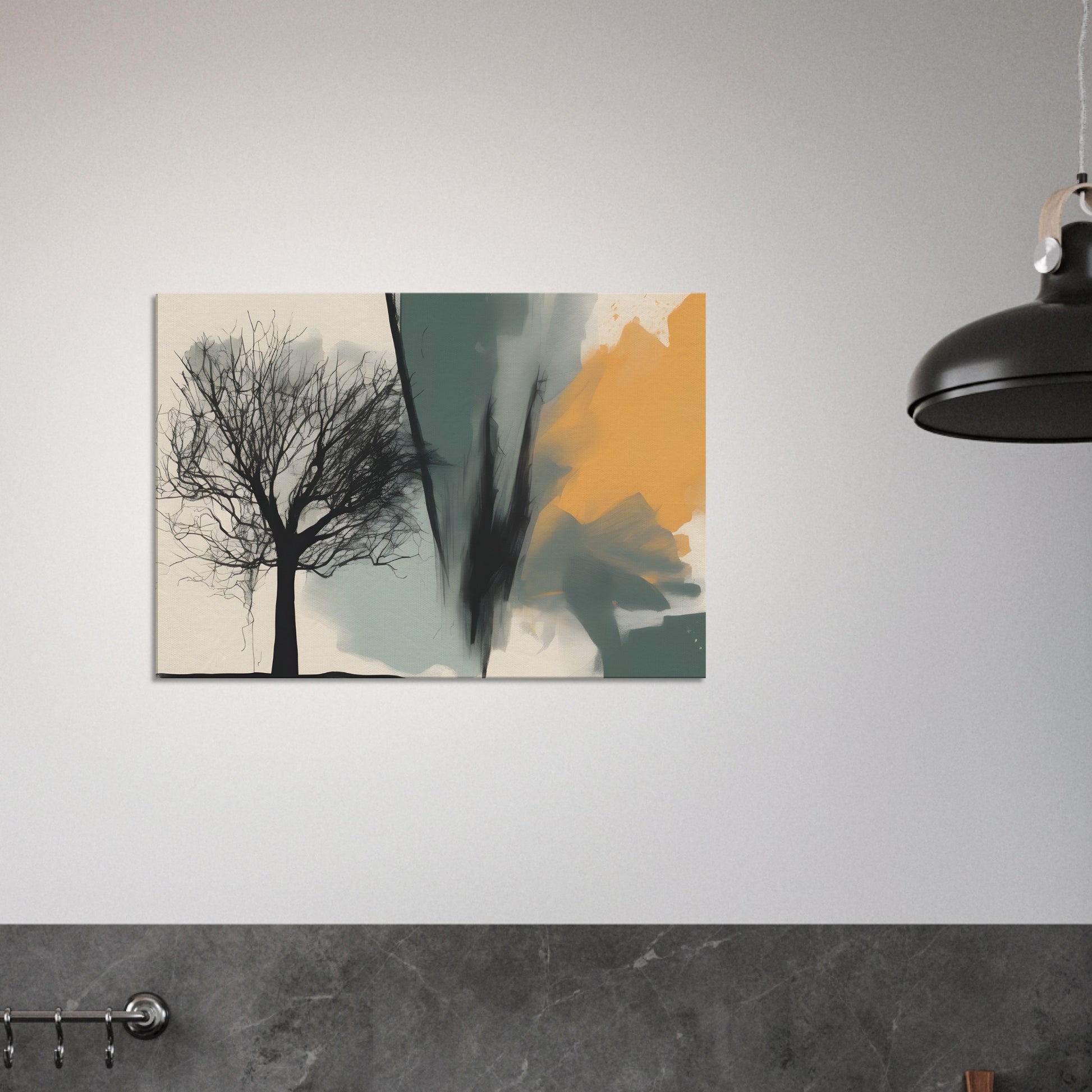 Solitude - Minimalist Abstract Tree Canvas Print