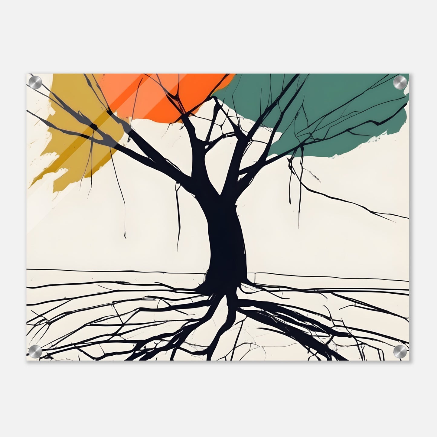 Tree Silhouette Minimalist Abstract Art