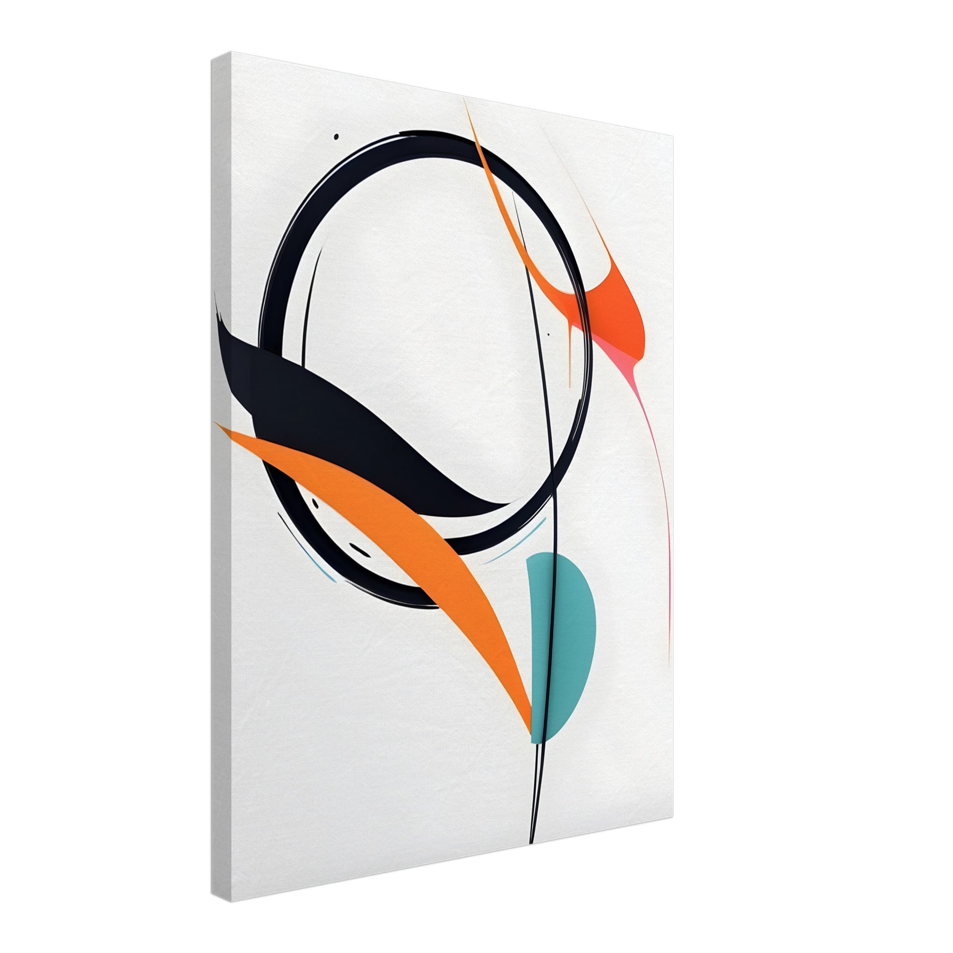 Minimalist Abstract Canvas Print with Dynamic Color Flow