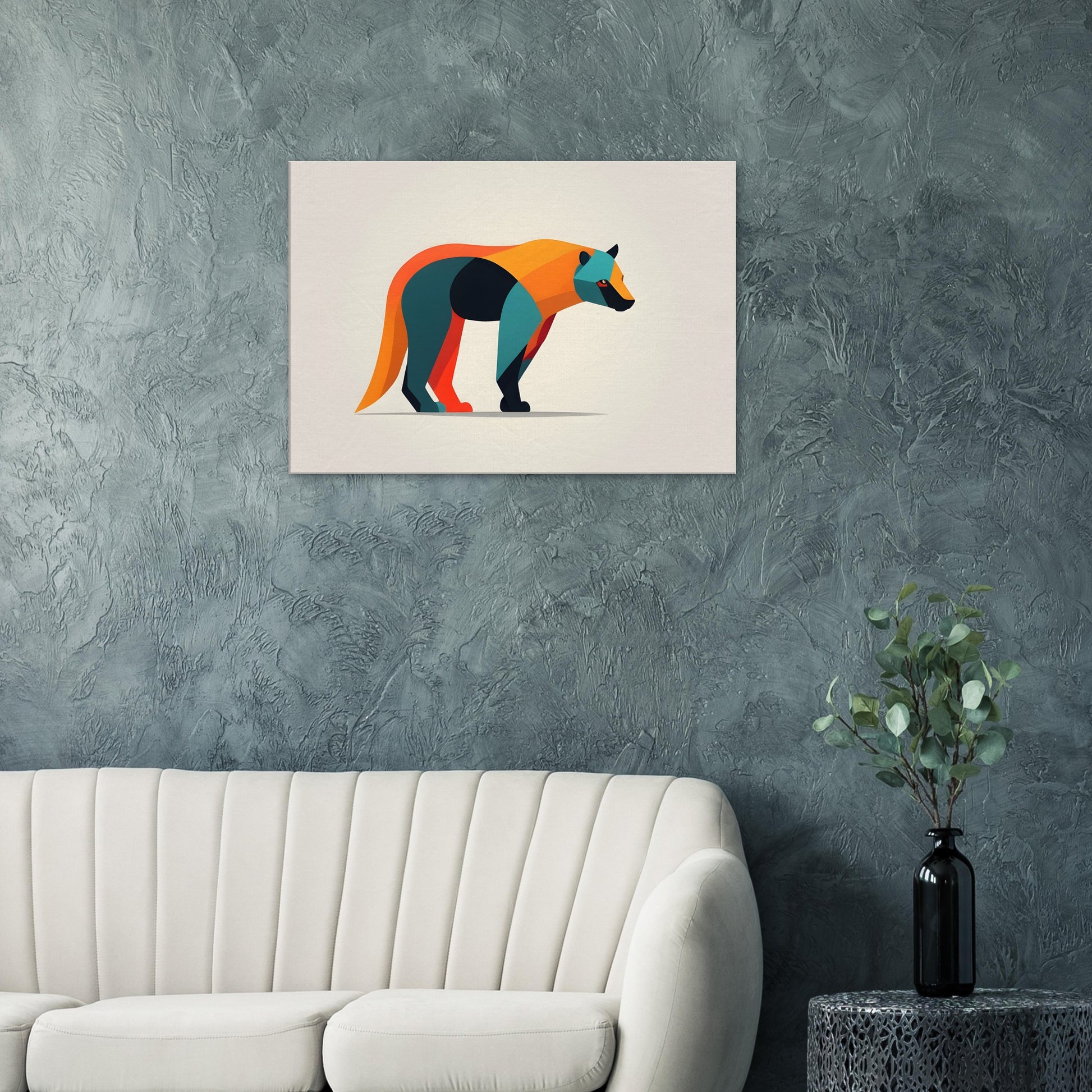 Bear Essence - Bold Minimalist Abstract Art Print