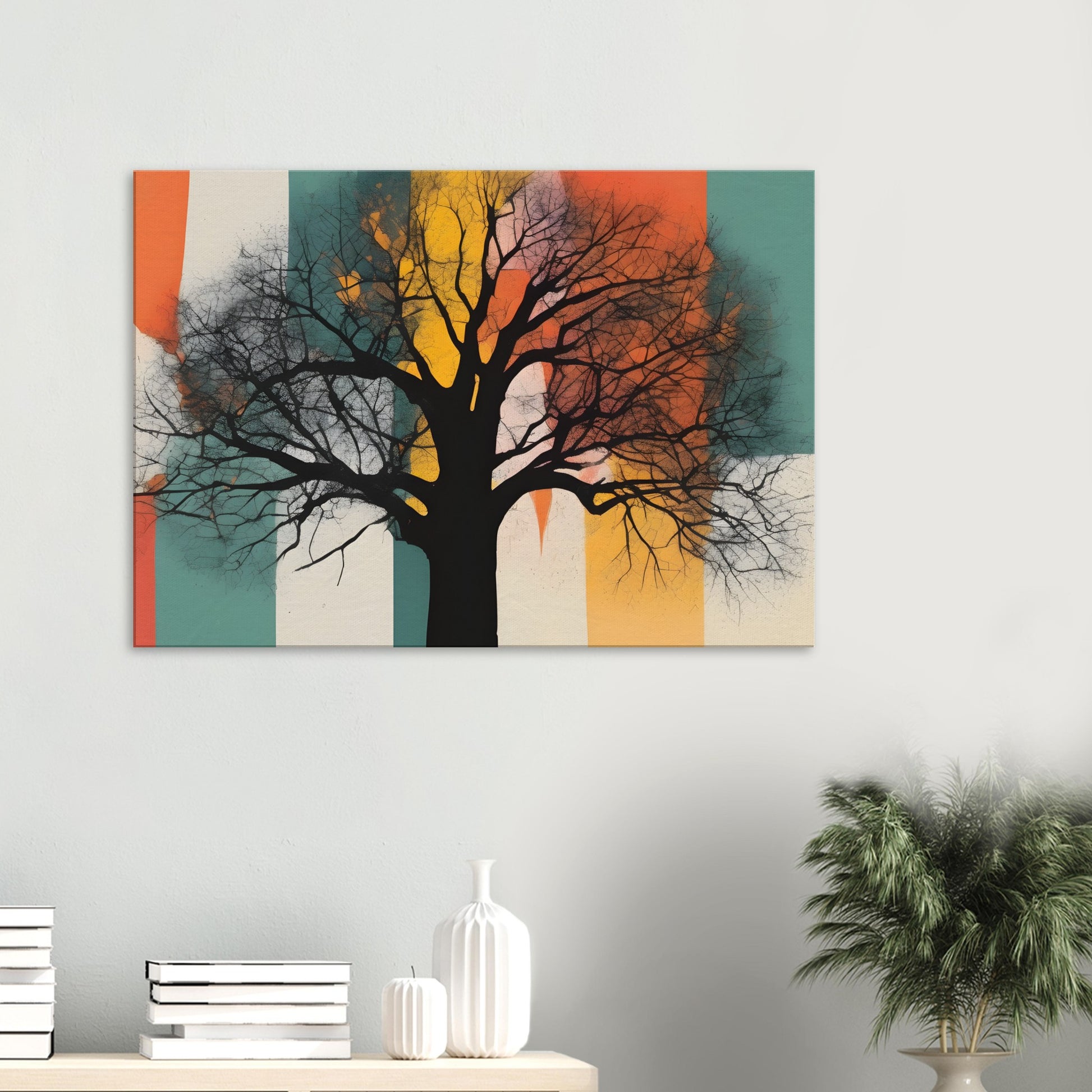 Timeless Connection - Minimalist Tree Canvas Art