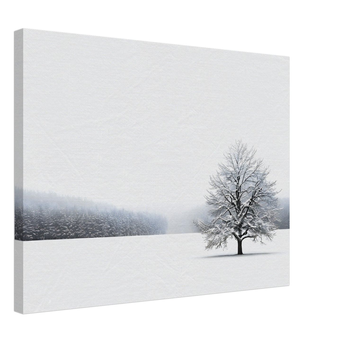 Minimalist Abstract Winter Landscape Canvas Art for Home Decor