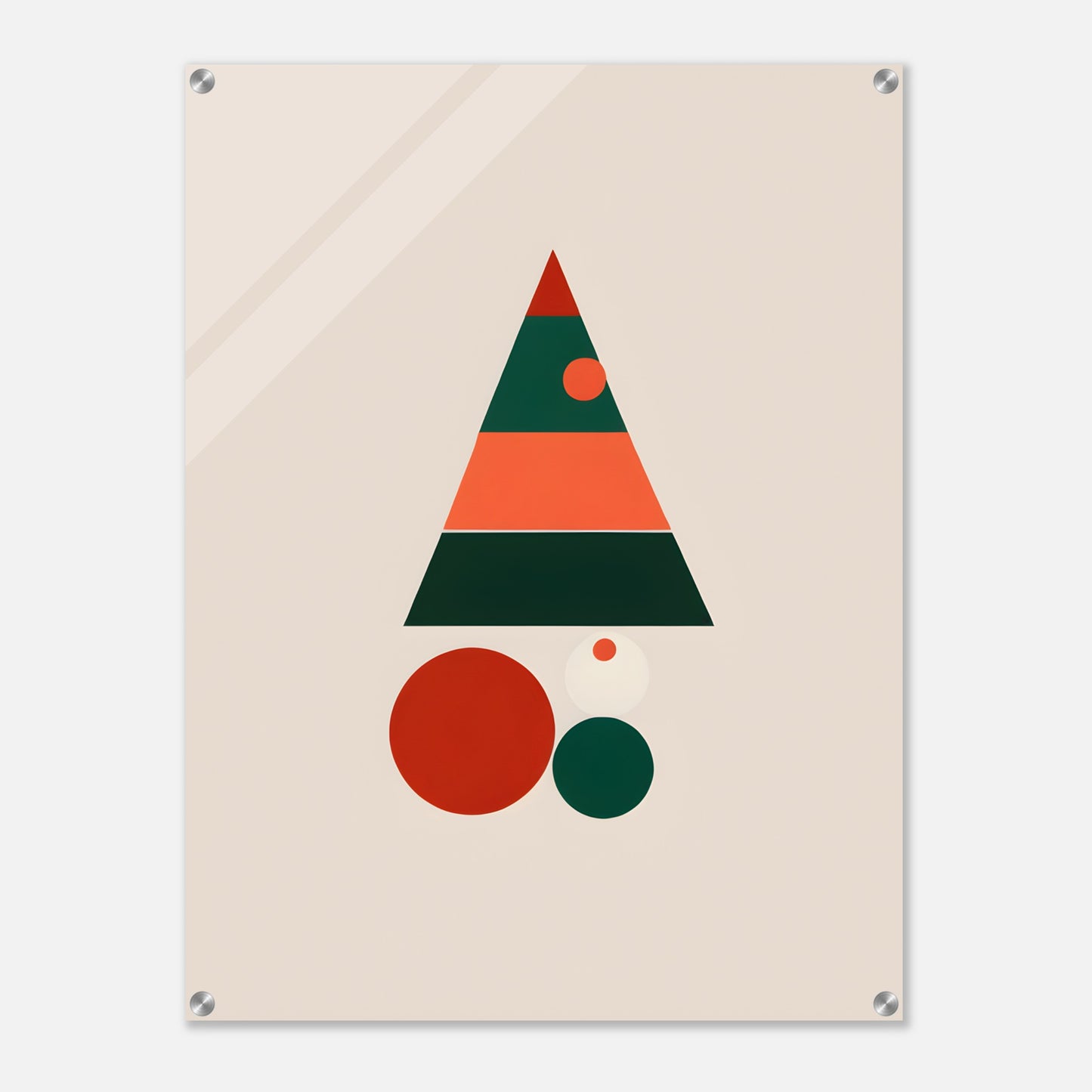 Joyful Christmas Shapes - Minimalist Abstract Wall Art