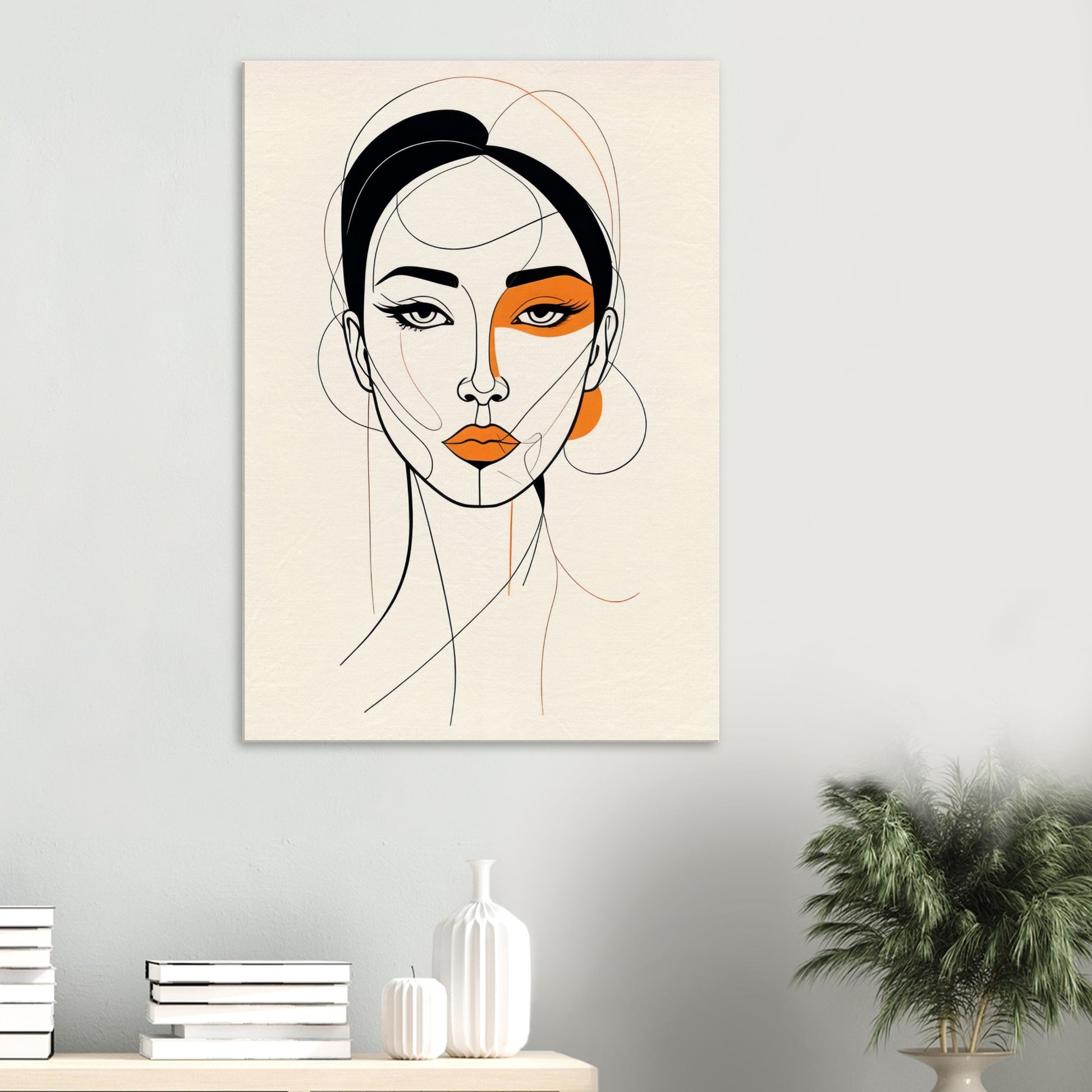 Ethereal Visage - Minimalist Abstract Canvas Art for Modern Spaces