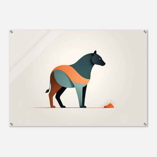 Stunning Abstract Bear - Minimalist Acrylic Art Print